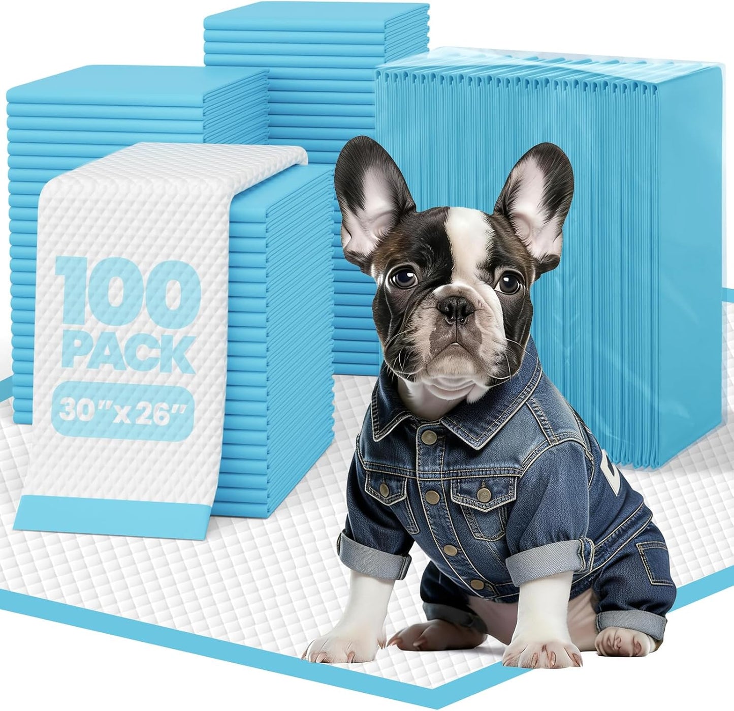 Puppy Pads 100 Count 30"x26", Great Value Potty Pads for Dogs XL, Large Pee Pads Piddle Pads for Pet Training, Leak-Proof Dog Pee Pads for Doggy Daily Use