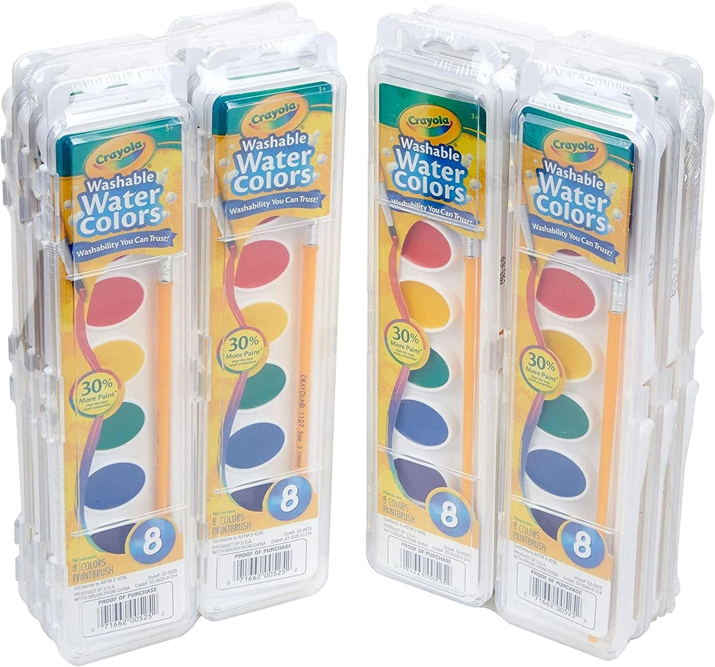 Crayola Washable Watercolor Paint Sets for Kids (12ct), Bulk Classroom Art Supplies for Preschool & Kindergarten, Easter & Spring Crafting Activities for Toddlers
