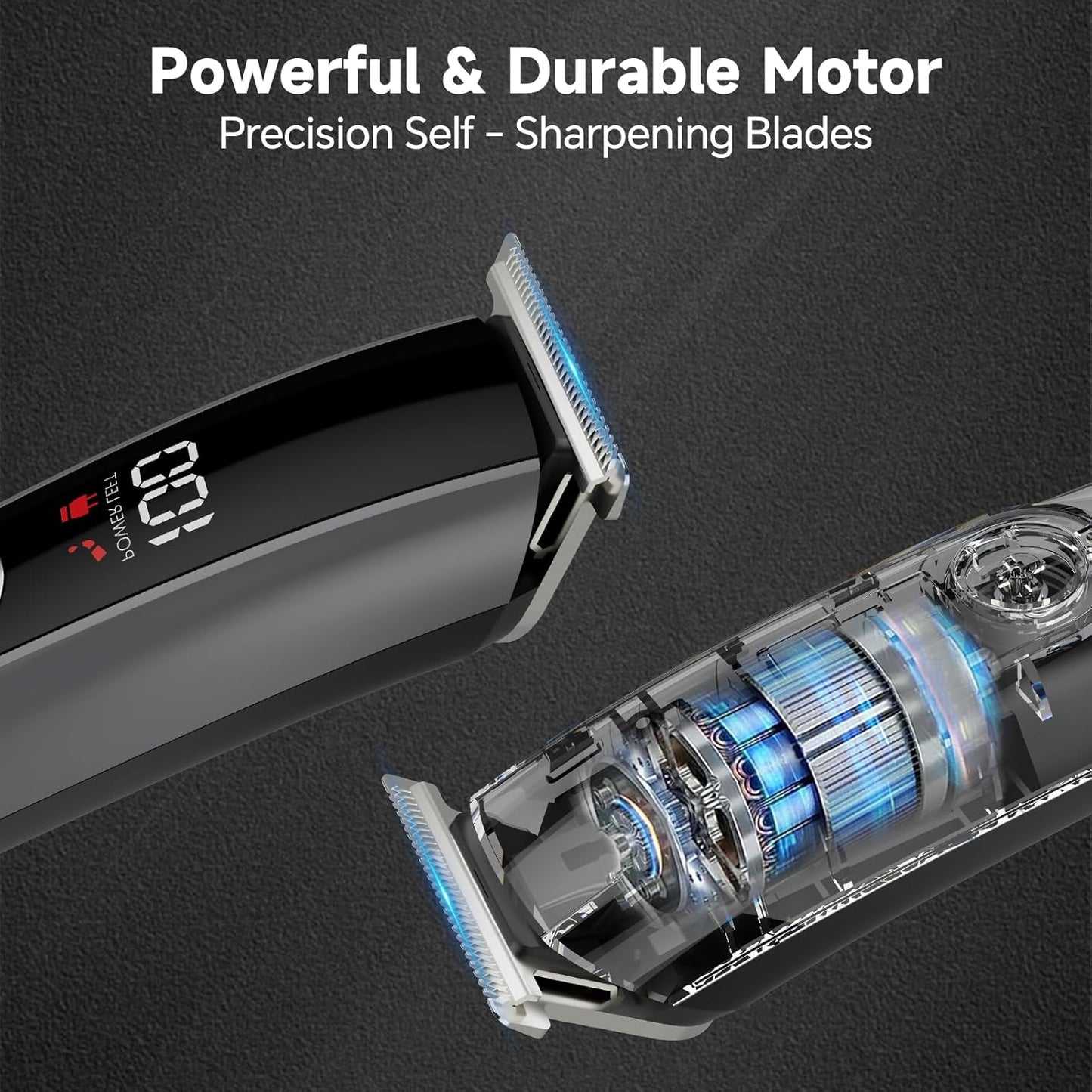 Beard Trimmer for Men, Electric Razor for Nose, Body, Face and Mustache, 5-in-1 Barber Hair Clippers, Cordless Shavers for Men Grooming Kit Ideal Gift