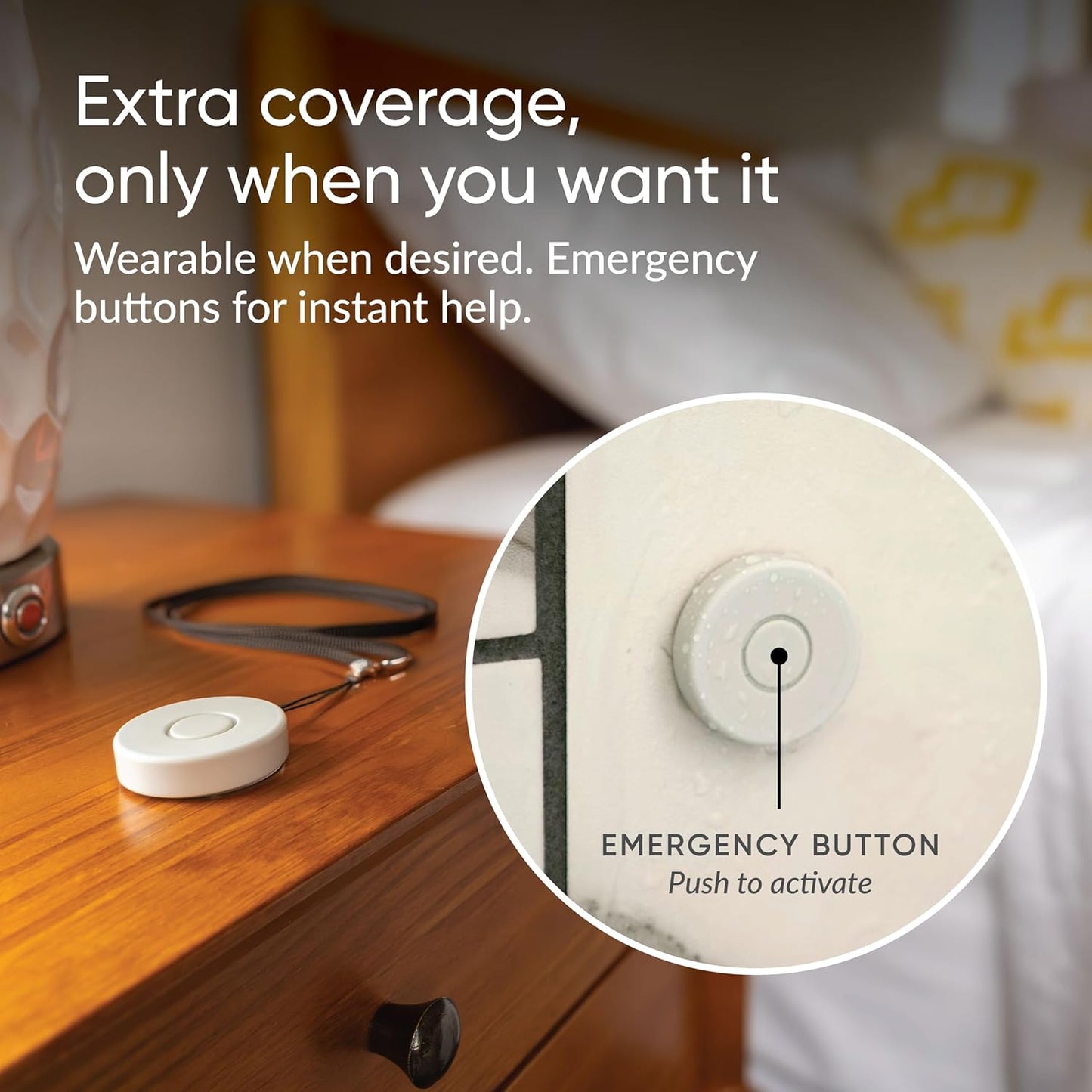 Medical Alert System, Fall Detection for Seniors, WiFi in Home Monitoring Safety System, Emergency Call Button, Custom Fall Alert, Virtual Caregiver, 60-Day Trial, Monthly Subscription