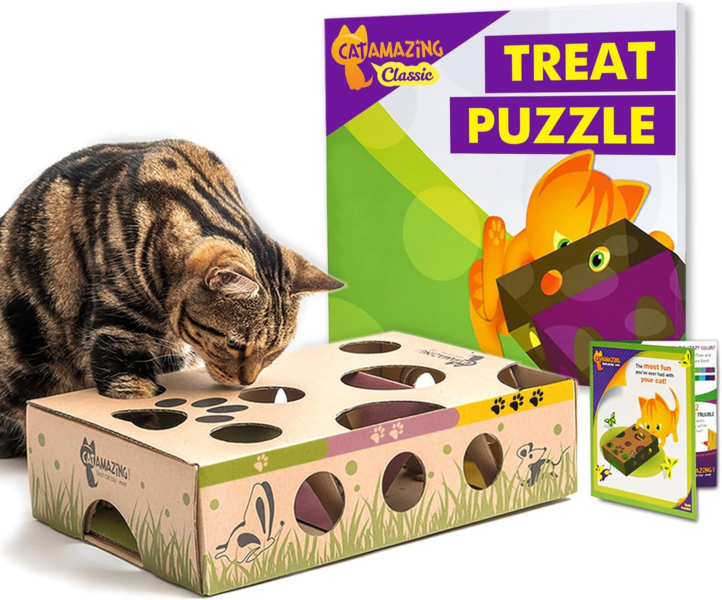 Cat Amazing - Best Cat Toy Ever! Interactive Treat Maze & Puzzle Feeder for Cats