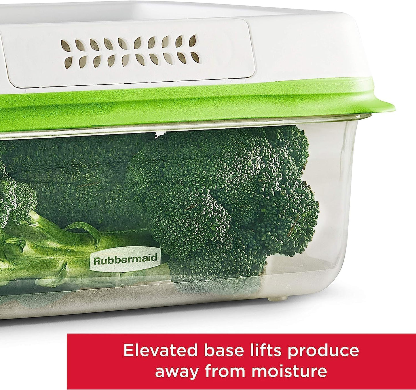 Rubbermaid FreshWorks Produce Saver, Medium and Large Storage Containers, With Lids, 8-Piece Set