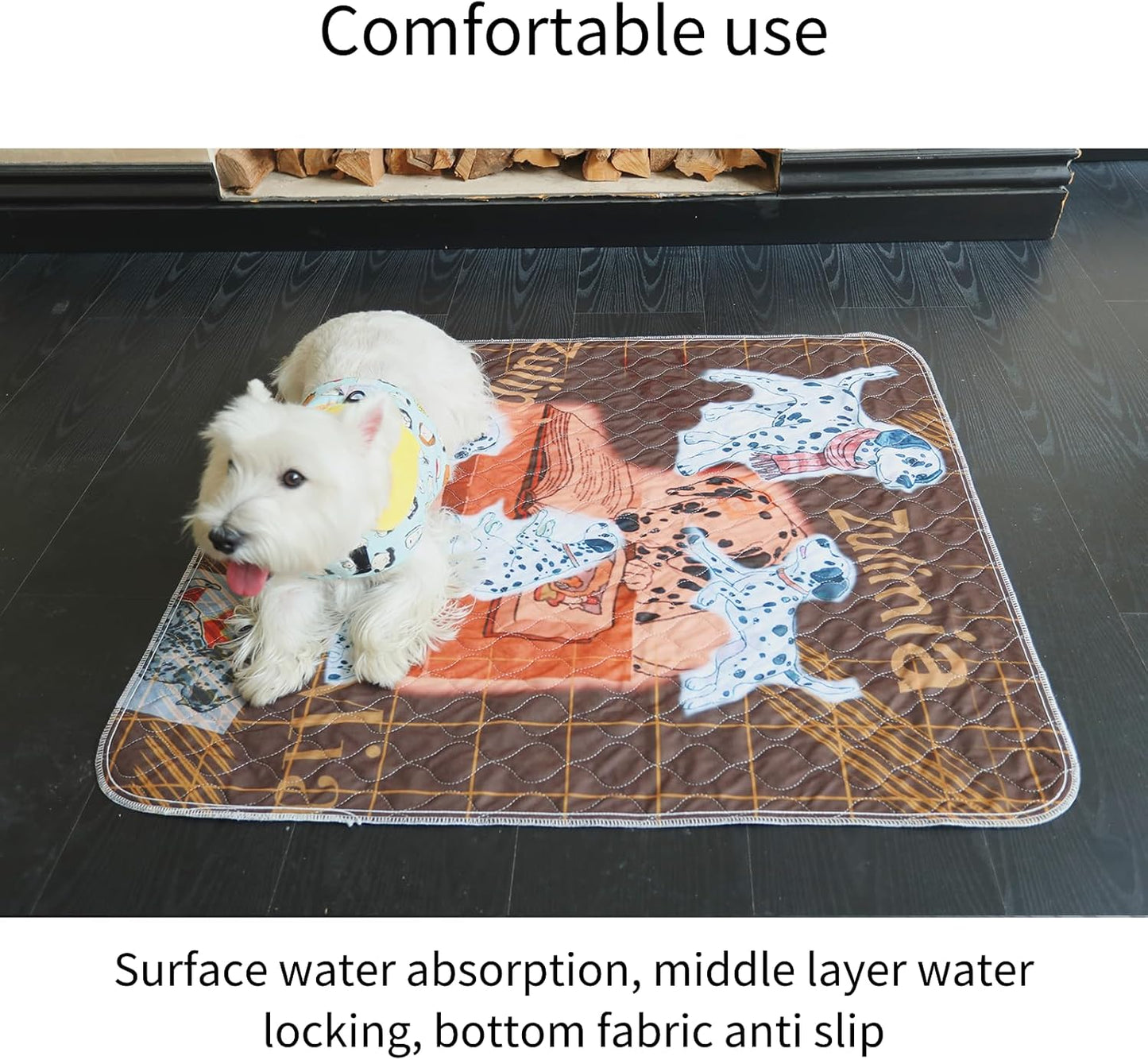 Reusable Puppy Changing Pads, 2 Pack Washable Dog Diaper Pads, Non-Slip Changing Pads, Absorbent and Leak Proof Training Pads (Potty), Box, Fence, Bed, Sofa (18*24inch(2pieces))