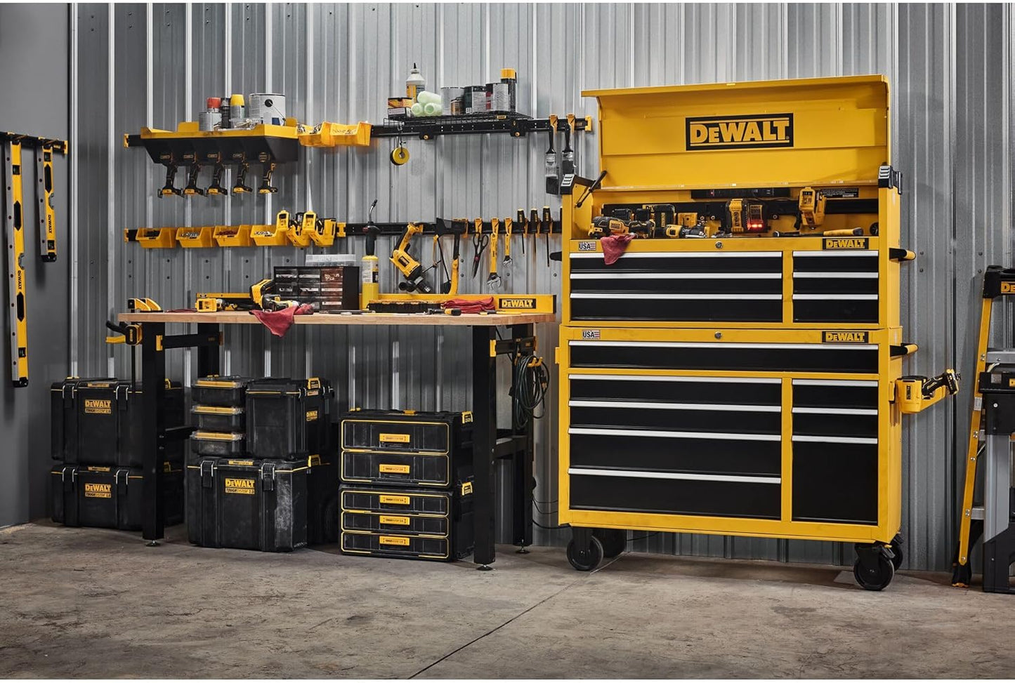 DEWALT Tool Organizer, Mount on Workbench, 20 Inch, Compact Metal Rail, DEWALT Workshop Storage System Compatible (DWST82827)