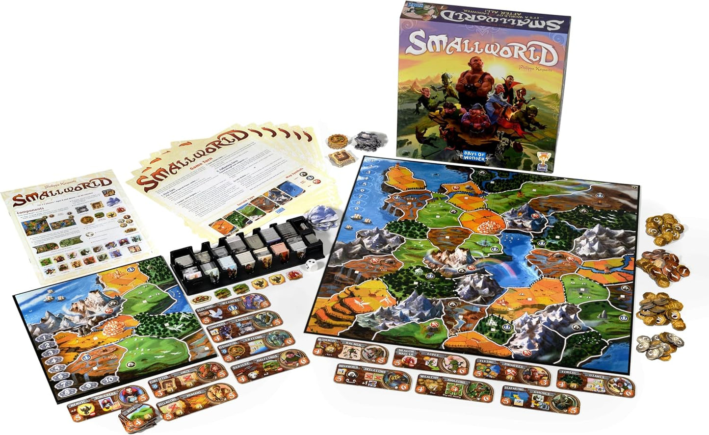 Asmodee Small World Board Game - Fantasy Area Control & Strategy Game with Magical Creatures, Special Powers, Family Game for Kids & Adults, Ages 8+, 2-5 Players, 40-80 Min Playtime