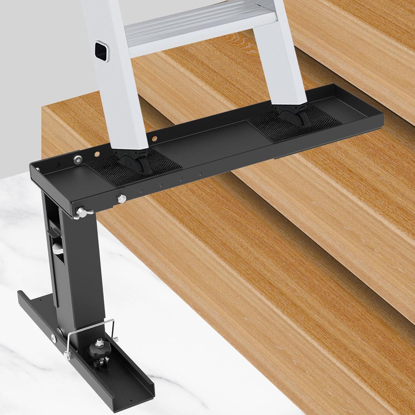 Ladder Extender Pro,Ladder Stabilizer for Stairs,Ladder Leveler for Stairs,Adjustable Height Range for Single and Extension Ladder for Stair Ladder Platform 9.25”-15.5”
