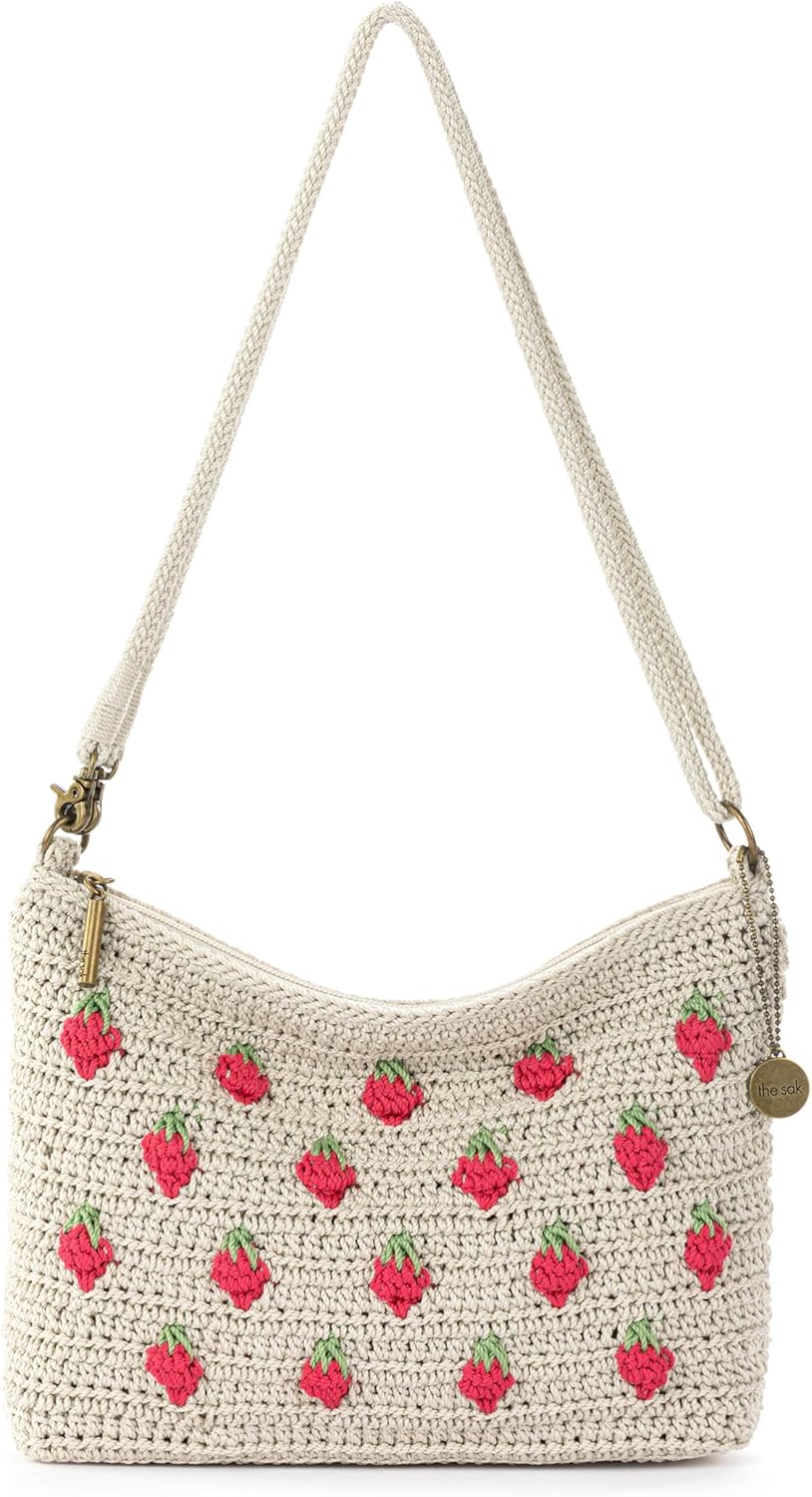 The Sak Lumi Convertible Crossbody Purse - Women's Handbag for Everyday & Travel, 3-in-1 Small Crossbody in Crochet & Leather