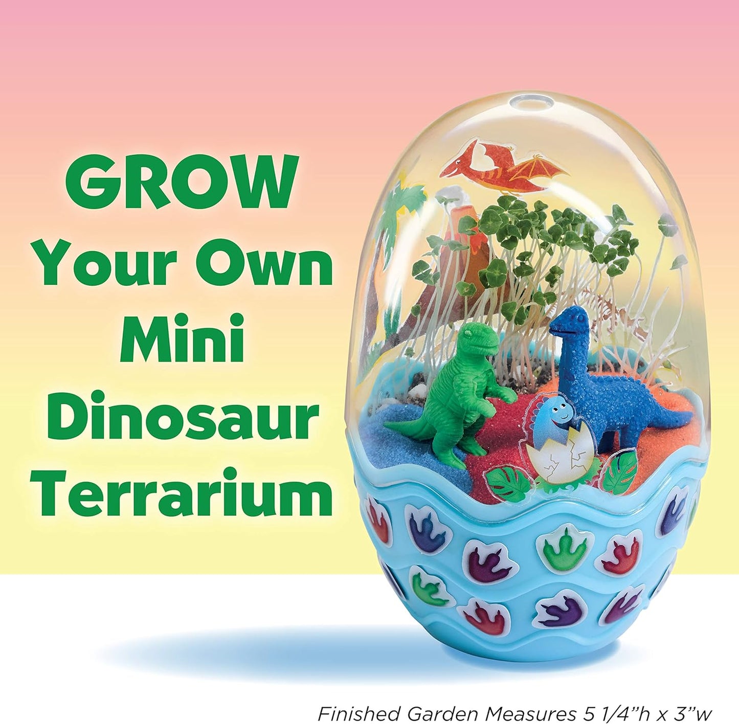 Creativity for Kids Mini Garden Dinosaur: Terrarium Kit for Kids - Dinosaur Crafts for Boys, Dinosaur Toy and Science Kit for Kids, Easter Basket Stuffers (Ages 6+)