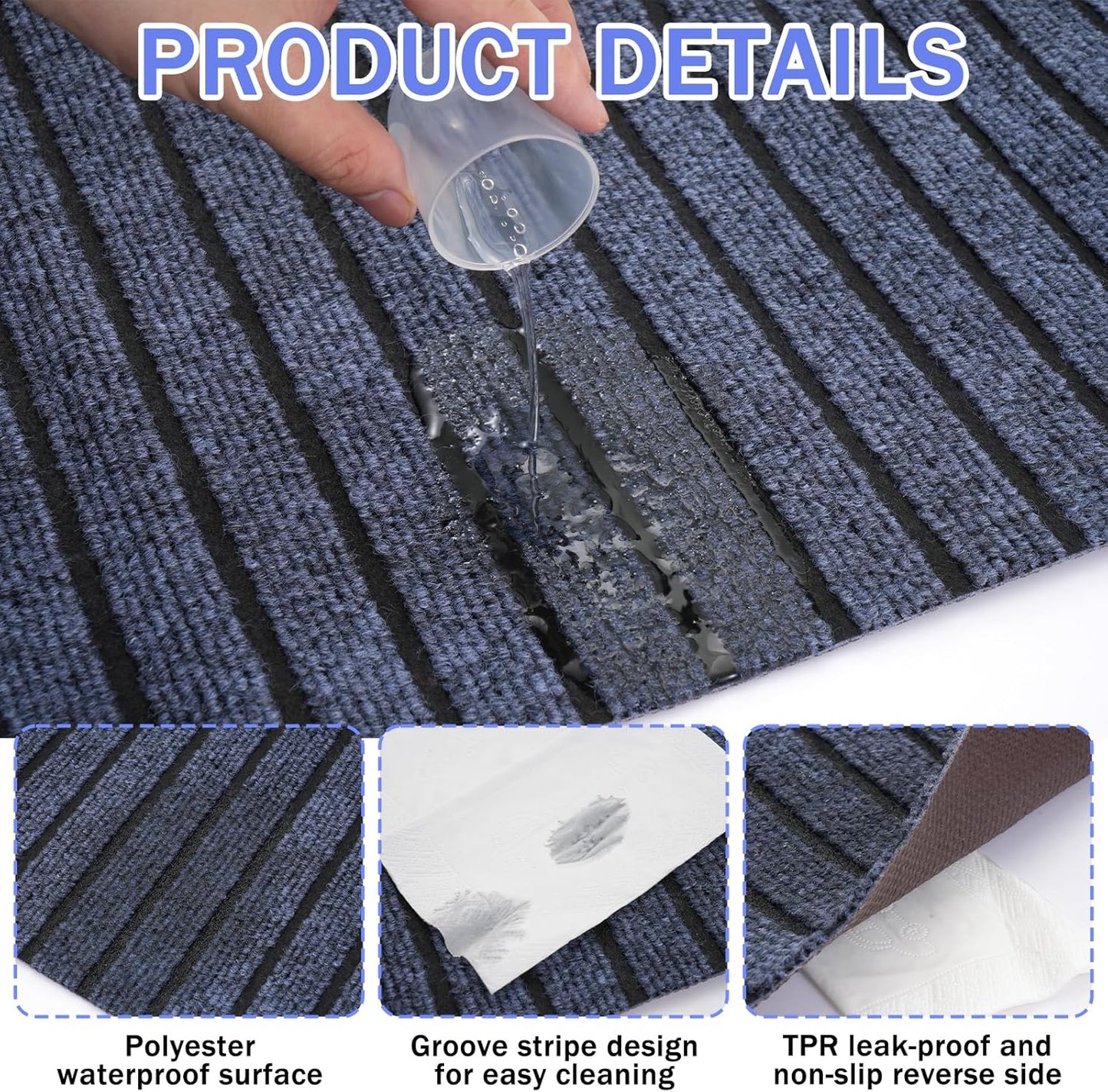 47" X 59" Mat for Under Dog Crate Waterproof Non-Slip Kennel Mat to Protect Floors Dog Playpen Mat Reusable Waterproof Non Slip Rug Whelping Pad for Pet