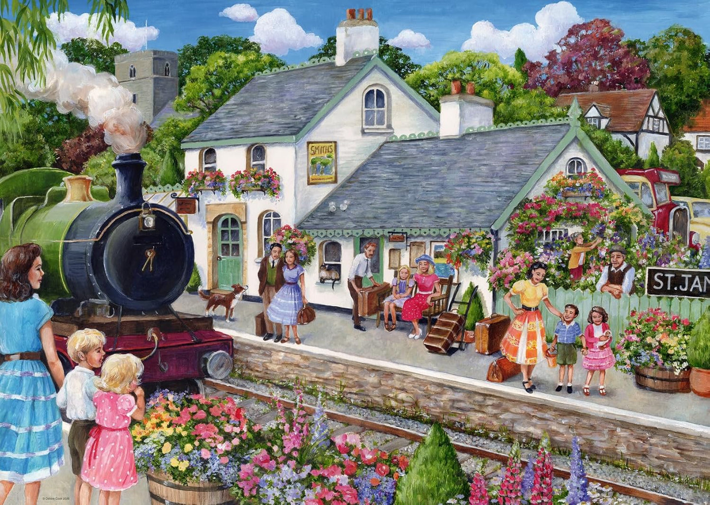 Ravensburger Whistle Stop Cottage 1000 Piece Puzzle for Adults