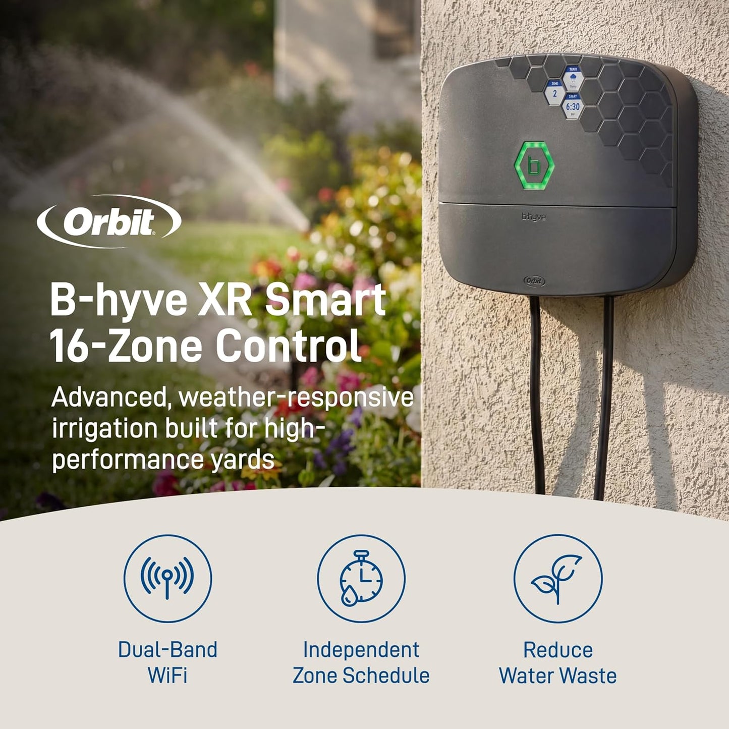 Orbit 57995 B-hyve XR 16-Zone Smart Indoor/Outdoor Sprinkler Controller