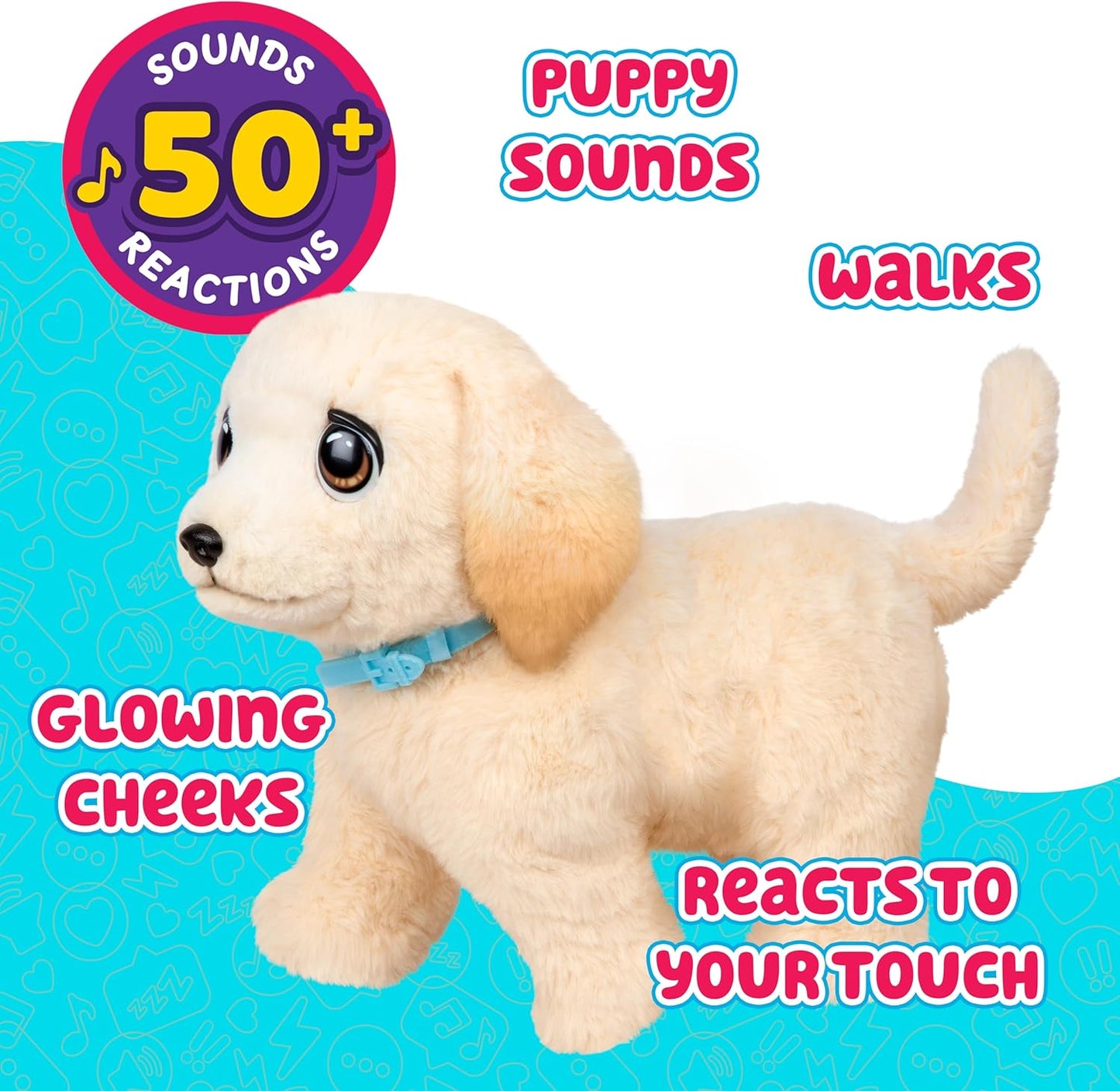 Little Live Pets Ouchies Cooper The Retriever Puppy, 50+ Sounds, Limping to Walking Puppy Toy with Vet Carrier, Interactive Toy Dog for Kids Ages 5+