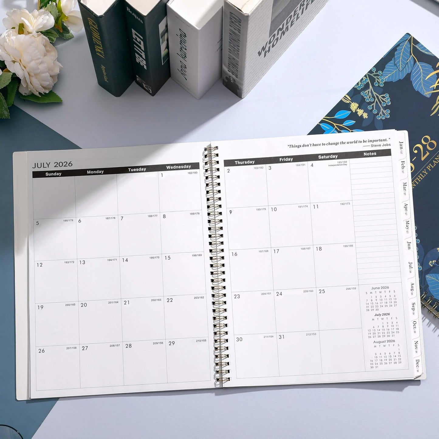 2026-2028 Monthly Planner - 2 Year Monthly Planner/Calendar 2026-2028, July 2026 - June 2028, 11" x 9", 24 Monthly Planner with Tabs, Back Pocket, Holidays, Twin-Wire Binding, Note Pages