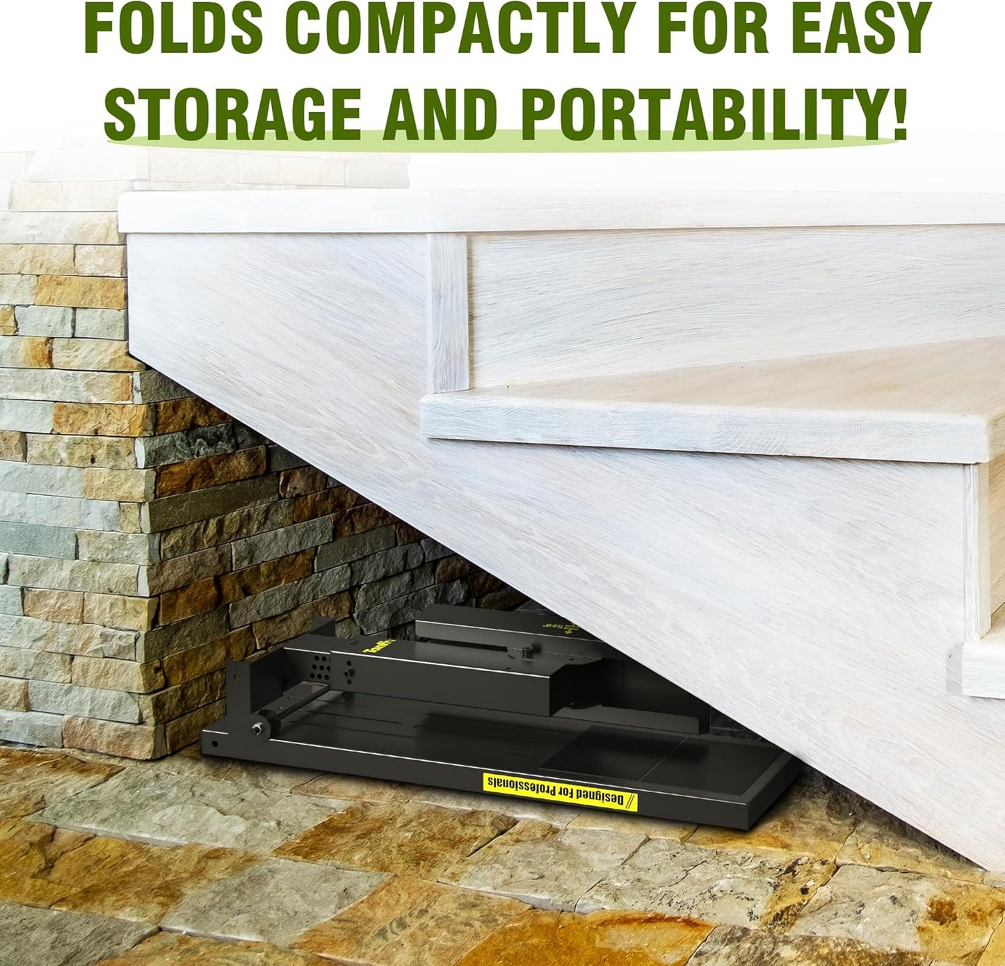 Foldable | Heavy-Duty Ladder Extender Pro, High Strength Steel Material Design Ladder Extension Pro for Stairs w/Non-Slip Mat, 9.5-15" Adjustable Height, Applicable Feet Spacing 25"