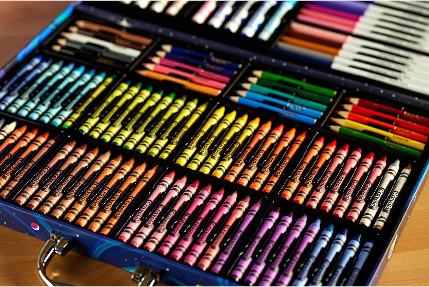 Crayola Inspiration Art Case Space Coloring Set (140pcs), Essential Easter Basket Stuffers, Art Kit for Kids, Crayons, Markers, Pencils, Easter Gifts for Kids, Ages 5+ [Amazon Exclusive]