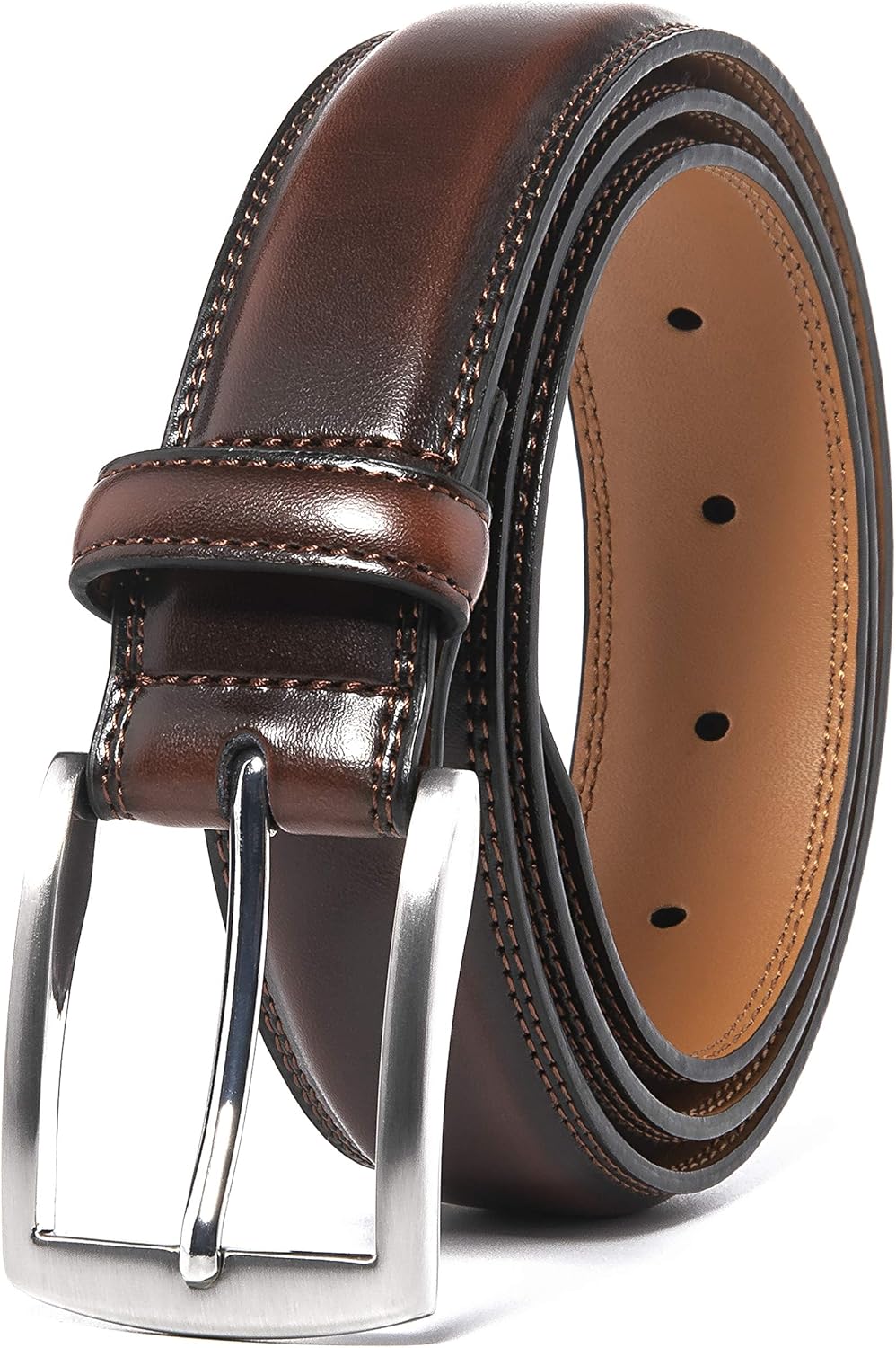 Fabio Valenti Genuine Leather Dress Belts For Men - Mens Belt For Suits, Jeans, Uniform With Single Prong Buckle