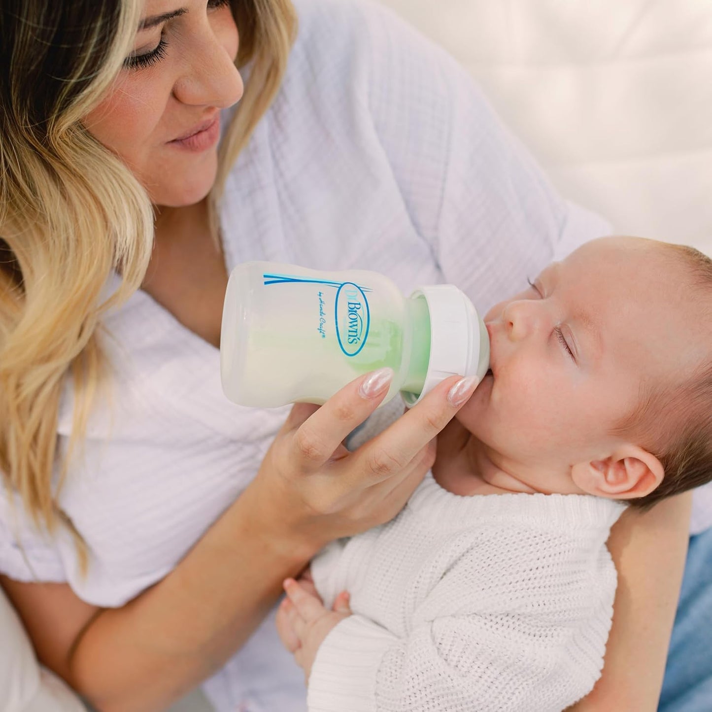 Dr. Brown's Anti-Colic Options+ Wide-Neck Baby Bottle Feeding Set, 5 oz/9 oz, with Bottle Travel Caps (Packaging May Vary)