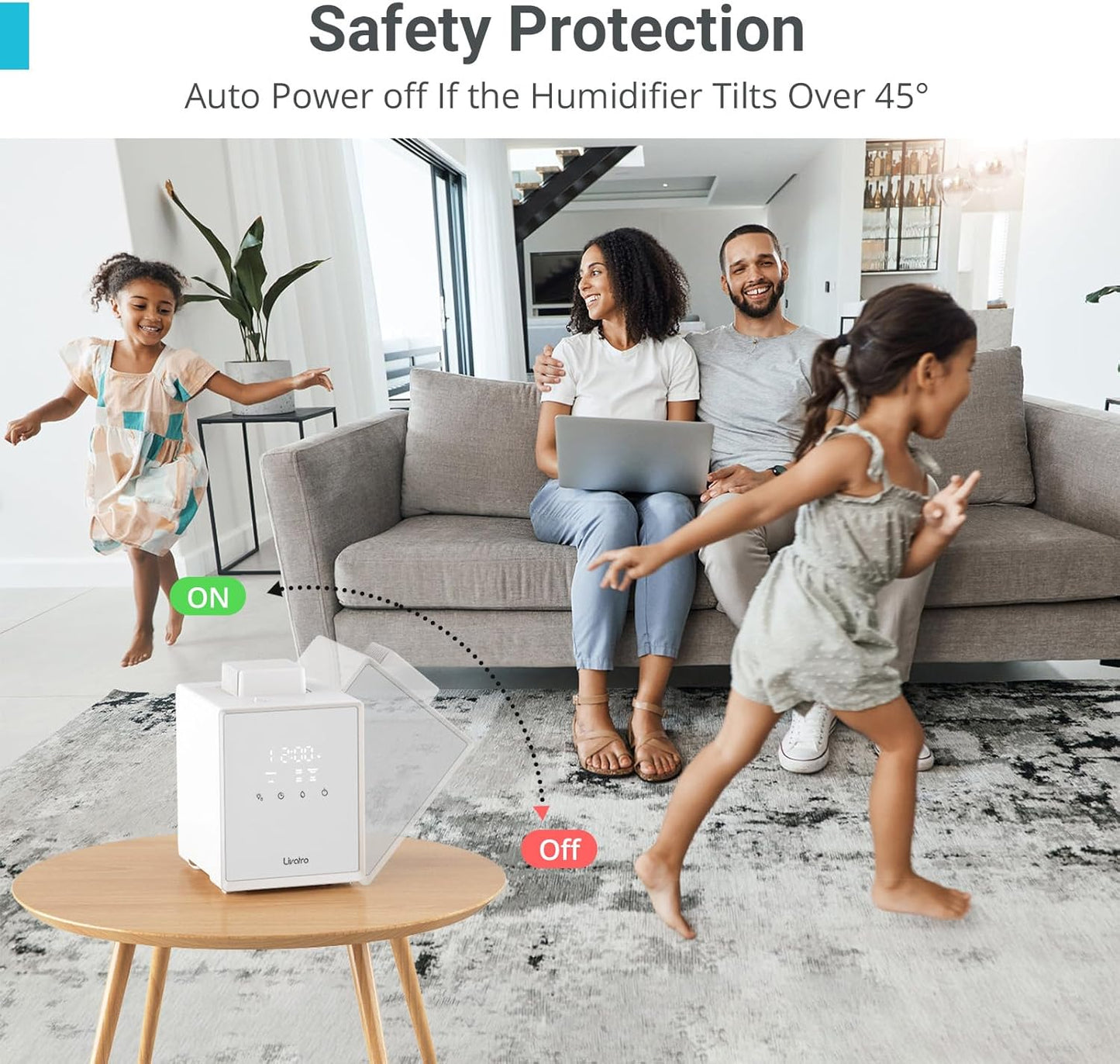 Stainless Steel Humidifier, 3L Warm Mist Humidifier, Easy Clean with Warm Steam Humidifier, Healthy Air Mist Humidifiers for Bedroom Living Room, with Sleep Mode and Auto-off Setting
