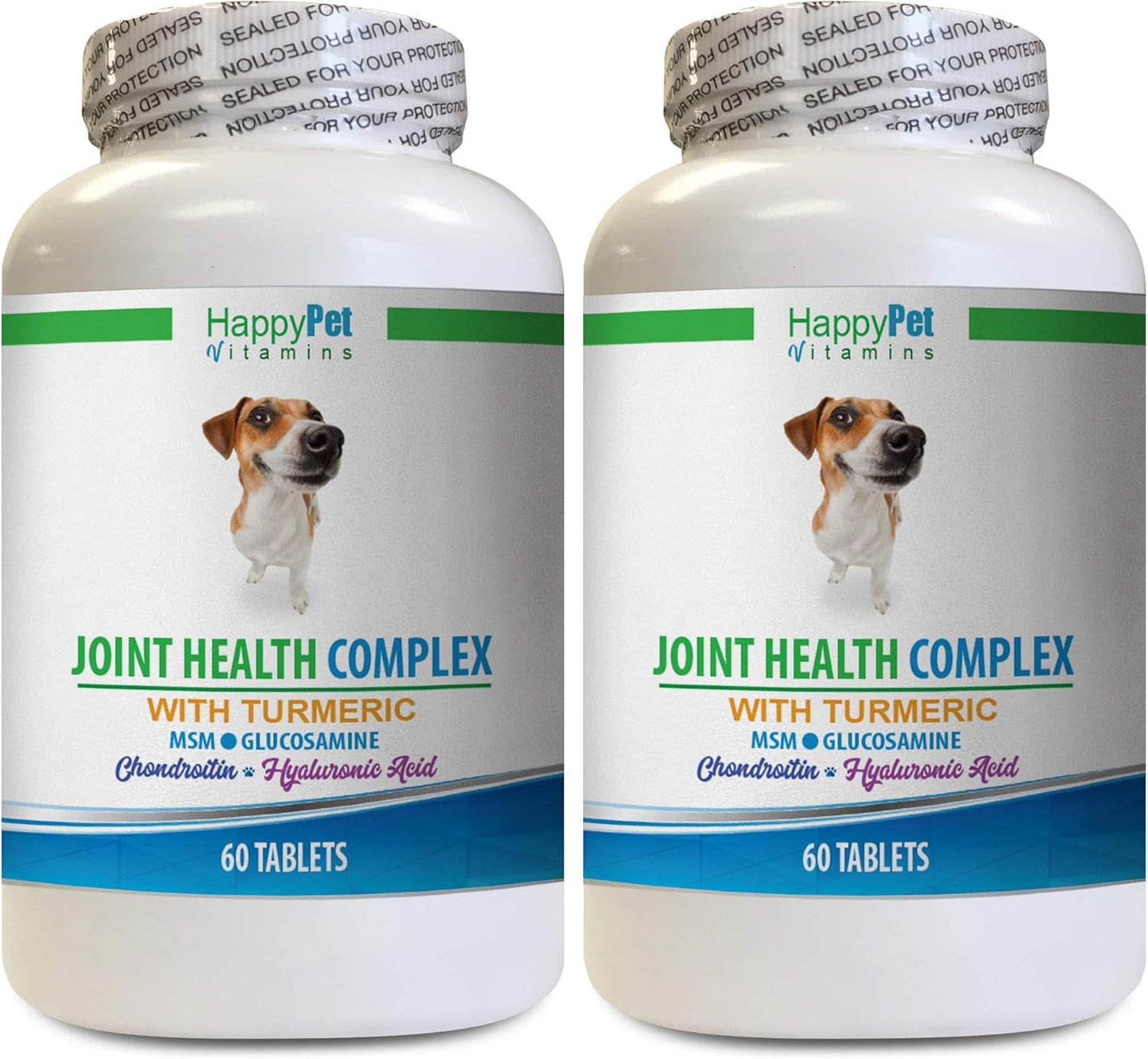 pet Joint Support - Joint Health Complex with Turmeric for Dogs - with MSM and Turmeric - Hip Support - Turmeric for Dogs Joints - 2 Bottles (120 Tablets)