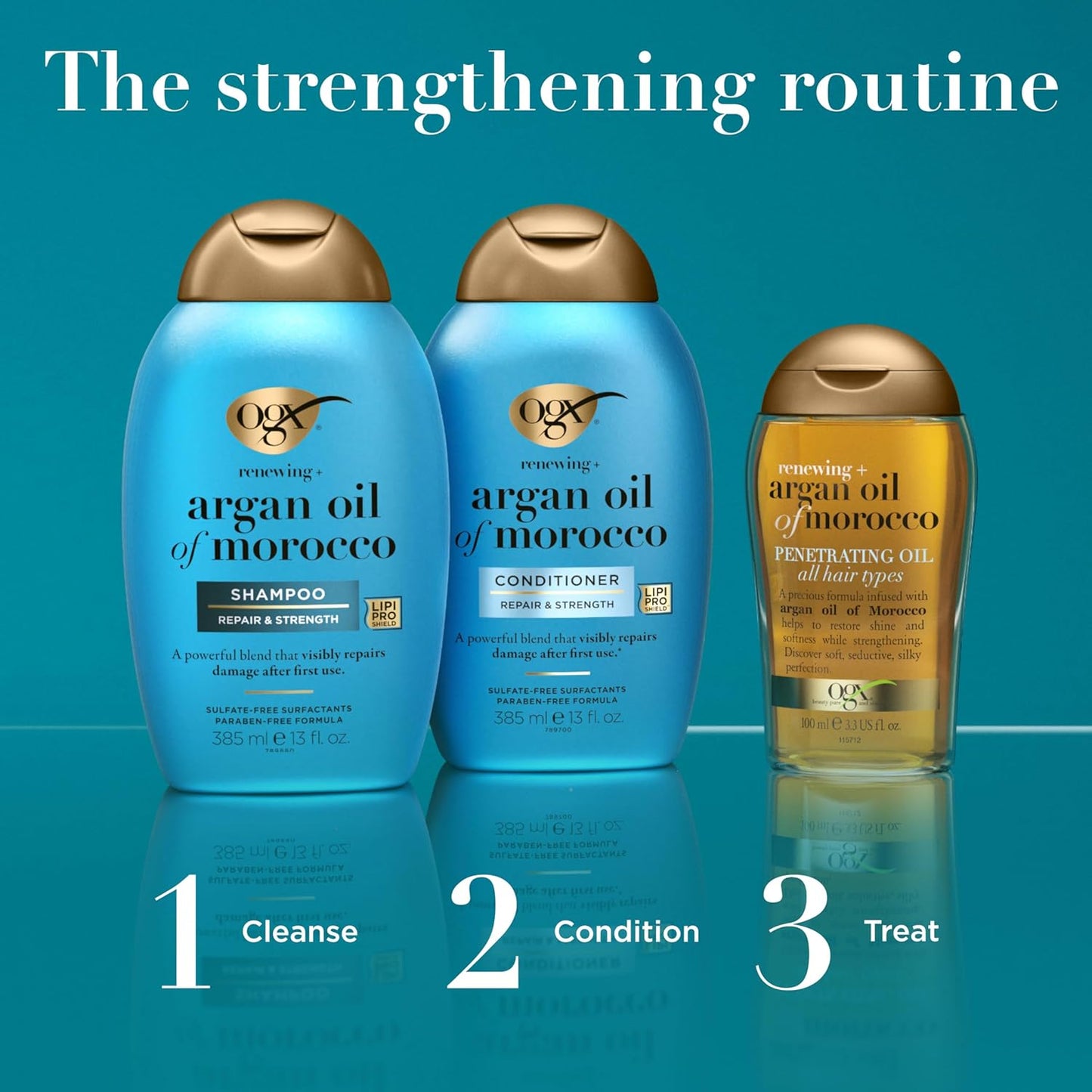 OGX Renewing + Argan Oil of Morocco, Cold-Pressed Argan Oil for Hair Penetrating Treatment & Shine, Moisturizing & Strengthening Silky Oil for All Hair Types, Paraben & Sulfate Free, 3.3 fl oz | Renewing, Moisturizing, Strengthening, Silky Oil, All Hair T