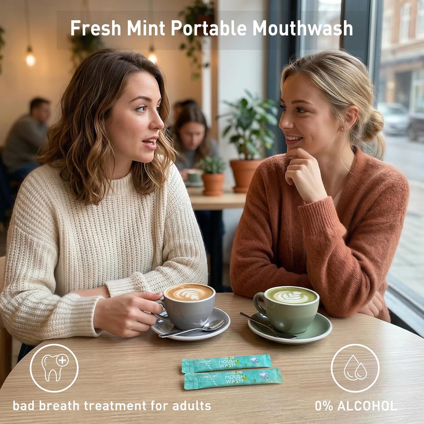 Mouthwash Travel Size Portable Packets to Go, Alcohol & Fluoride Free Fresh Mint MouthwashStrips for Superior Oral Hygiene,30 Individual Disposable Mouthwash Packs(Pack of 30)