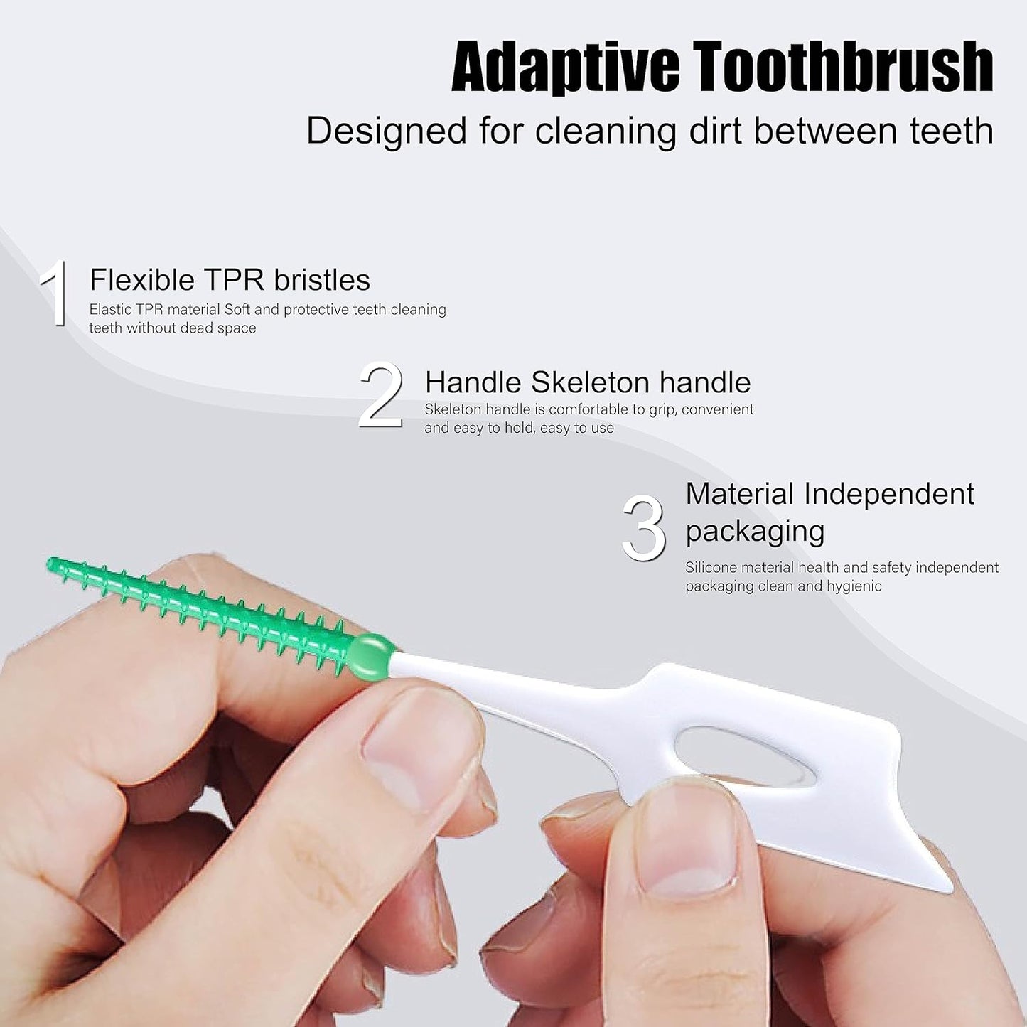 Ndzefan160PCS Portable Soft Silica Gel Toothpick Dental Floss Picks Soft Original Suitable for Oral Care of Adults and Childrens,Toothpick Brushes Teeth Cleaning Tool (Green)
