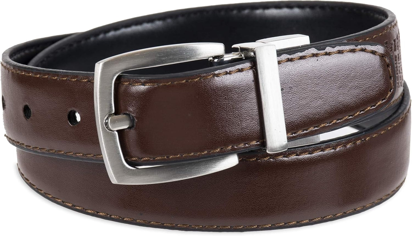 Dockers Boys’ 2-in-1 Reversible Belt – Versatile for School, Casual & Dress Wear