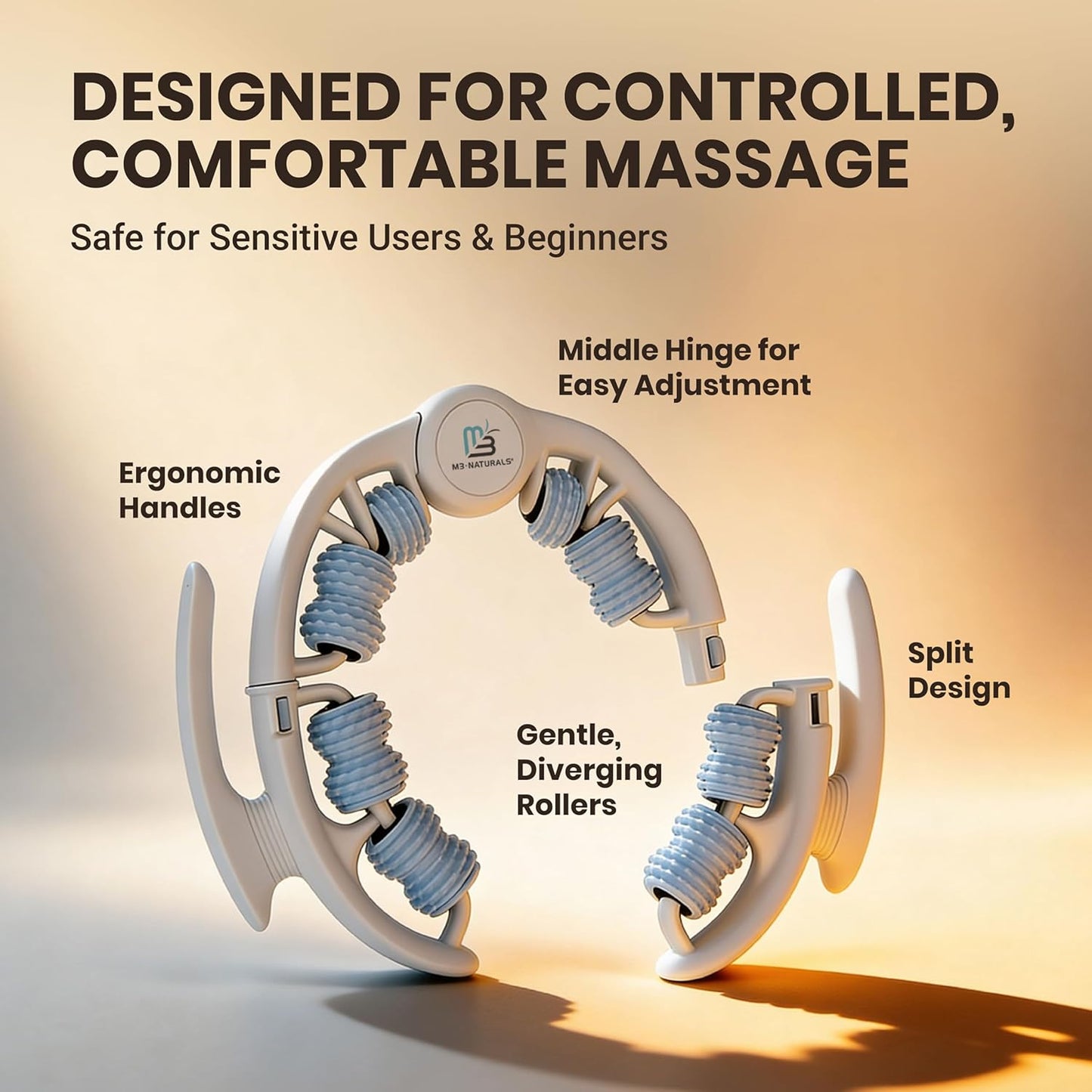 Anti Cellulite Roller & Lymphatic Drainage Massager | Fascia Blaster for Contoured & Smoother Skin | Tool for Sore Arms, Legs, Stomach & Buttocks by M3 – Multicolor