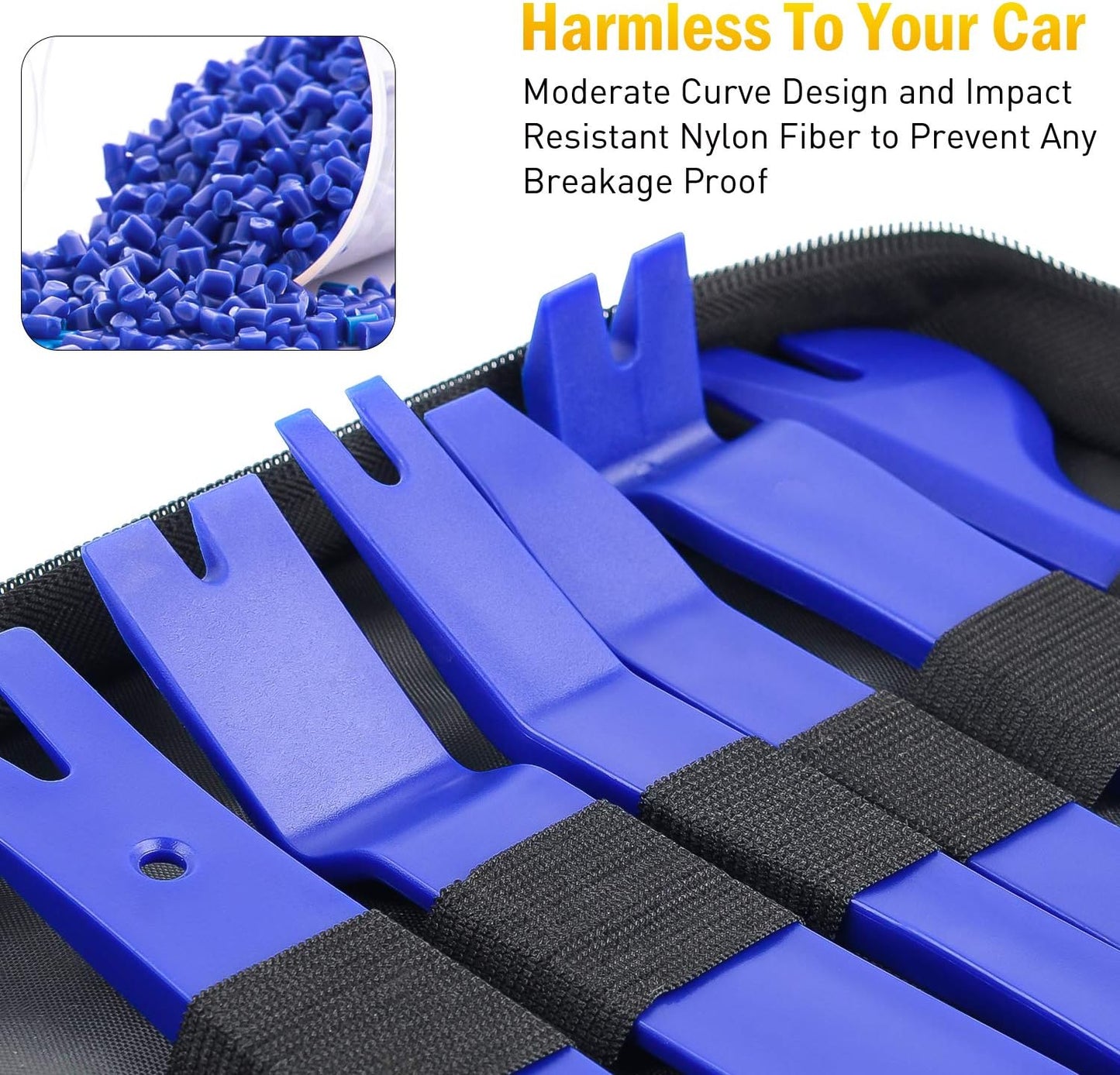 GOOACC - GRC-49 19Pcs Trim Removal Tool Set & Clip Plier Upholstery Remover Nylon Car Panel Removal Set with Portable Storage Bag