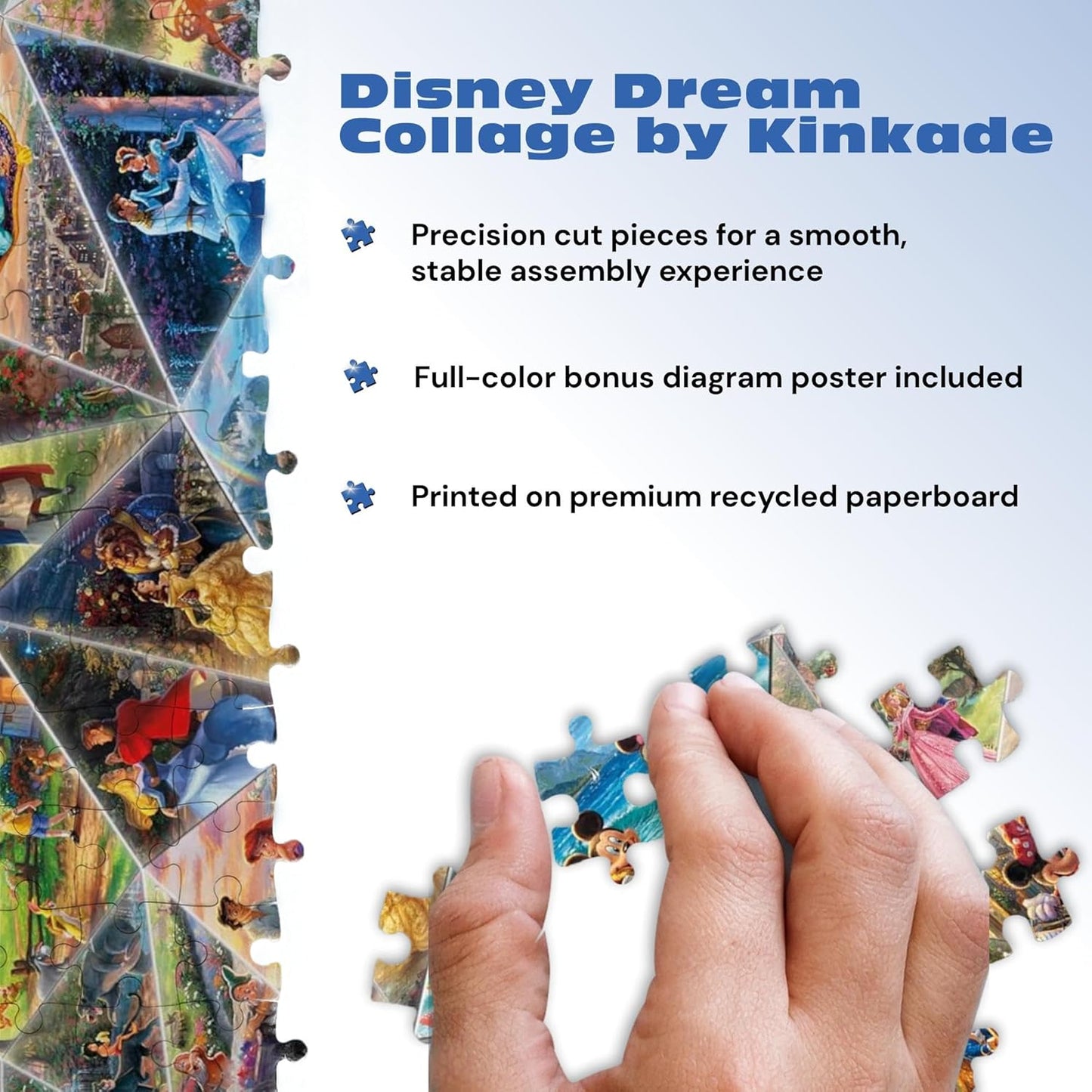 Buffalo Games – Thomas Kinkade Disney Collage Jigsaw Puzzle, 2000 Piece Puzzle for Adults, Disney Art Collection