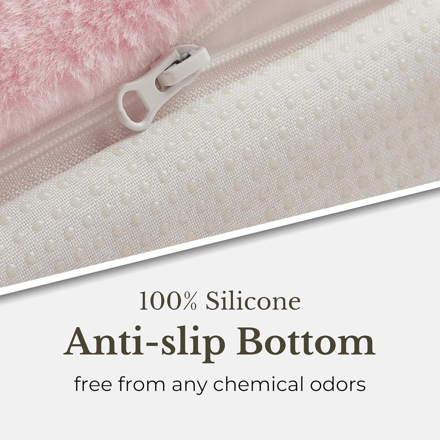 Allisandro Calming Dog Bed Mat, Washable Couch Cover for Dogs, Comfort and Anti-Slip Sofa Dog Bed with Bolster, Waterproof Furniture Protector Cover for Pets, 35x33x5 Inches, Pink