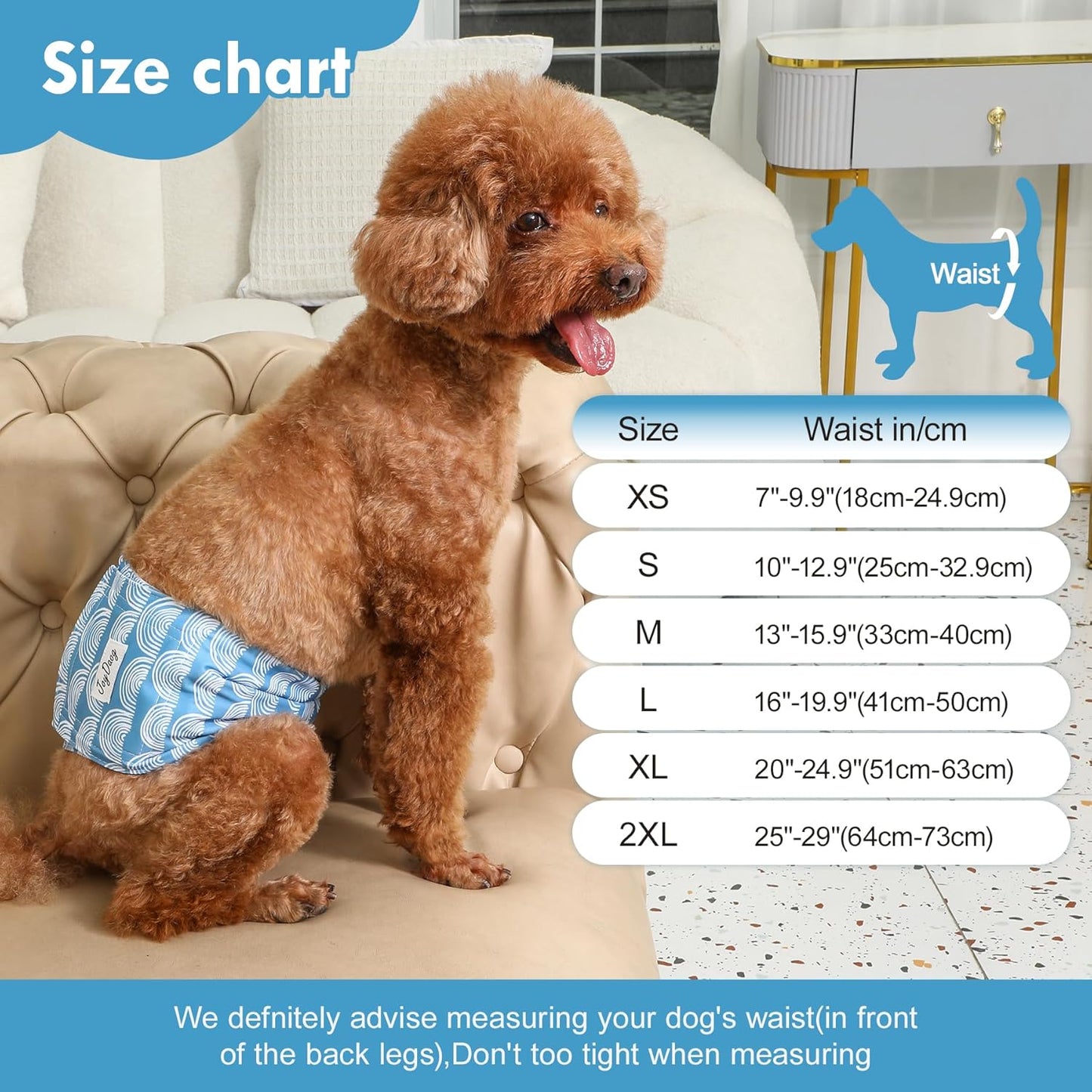 Reusable Dog Belly Bands for Male Dogs Diapers,5 Pack Premium Washable Dog Diapers Male Doggie Nappies Wrap,L