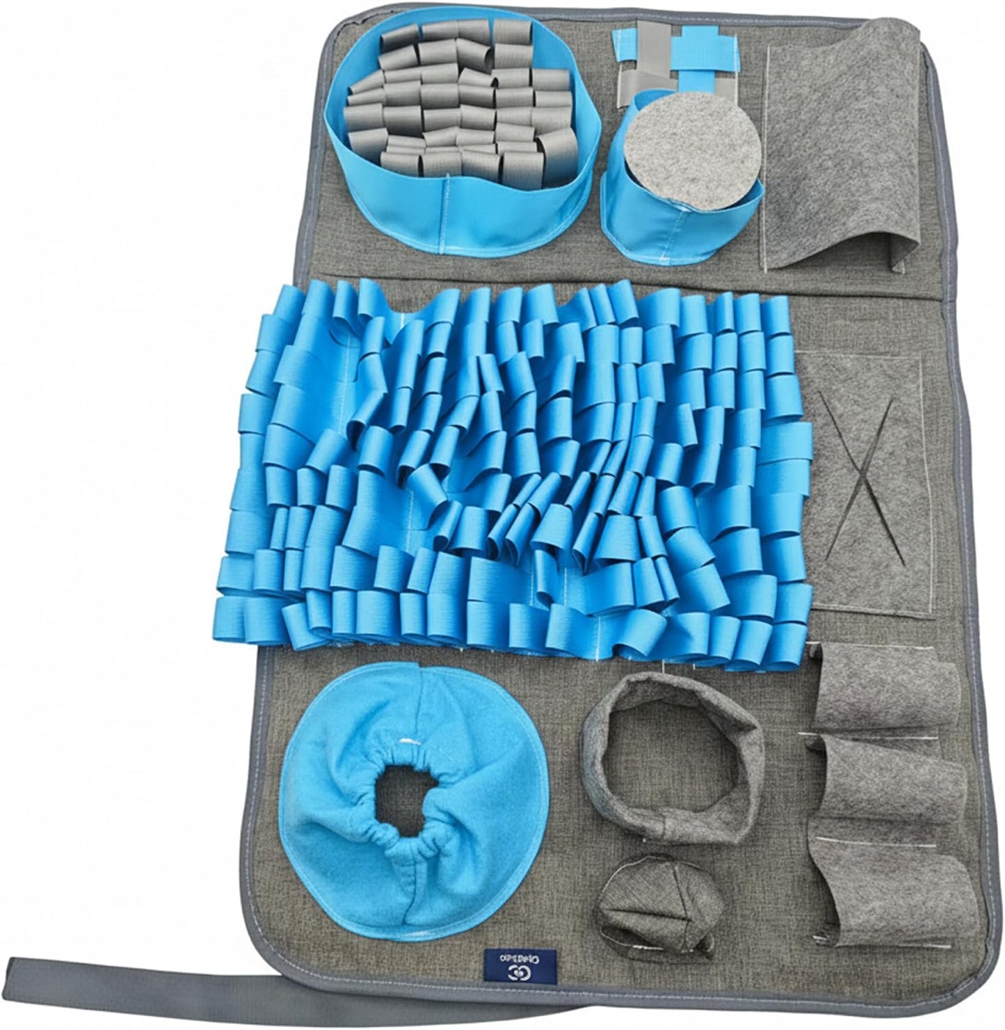 Snuffle Mat for Dogs, M Size Blue Interactive Dog Sniffing Pad, Non-Slip Puzzle Toy for Small Medium Breeds, Washable Foraging Mat for Boredom Anxiety Relief