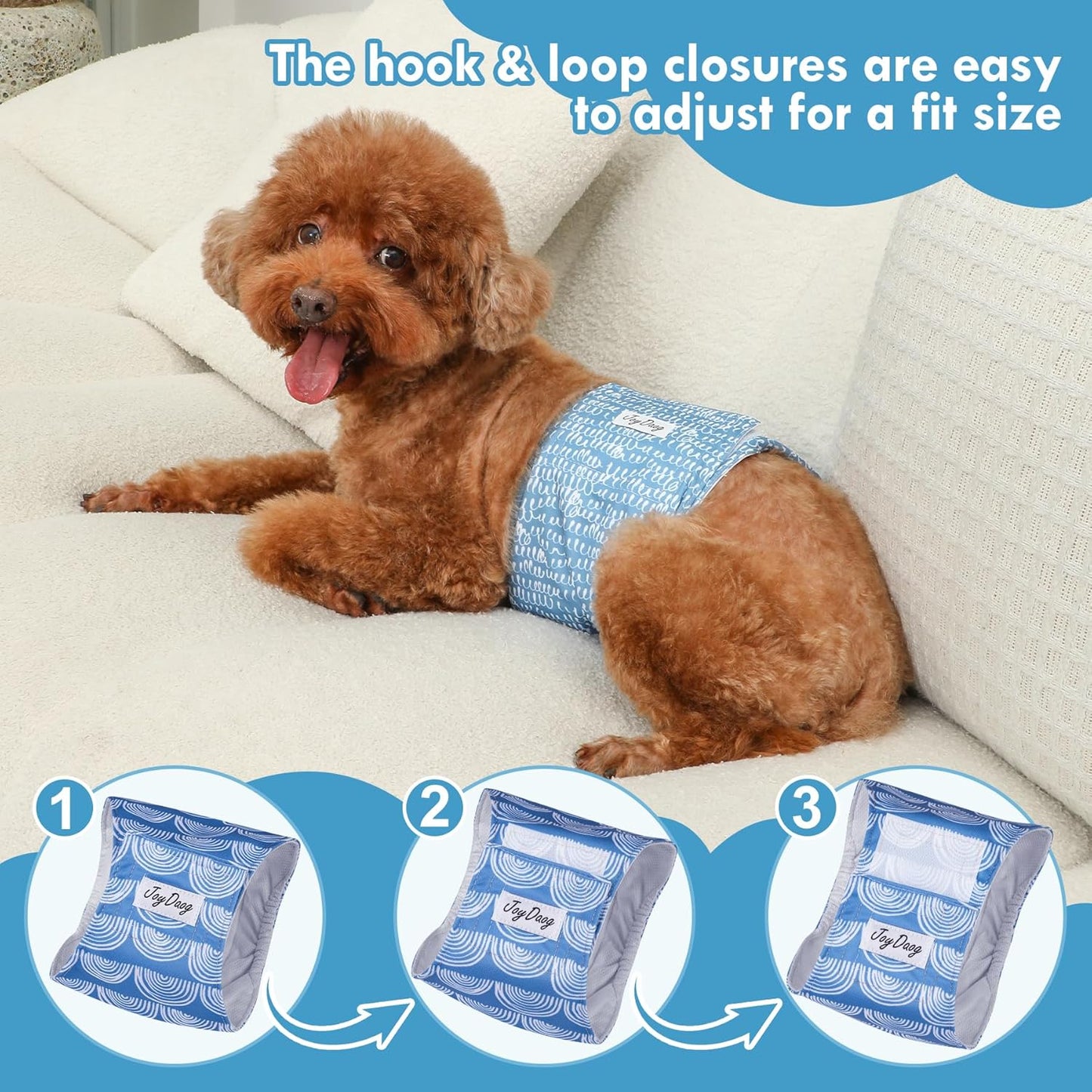 Reusable Dog Belly Bands for Male Dogs Diapers,5 Pack Premium Washable Dog Diapers Male Doggie Nappies Wrap,L