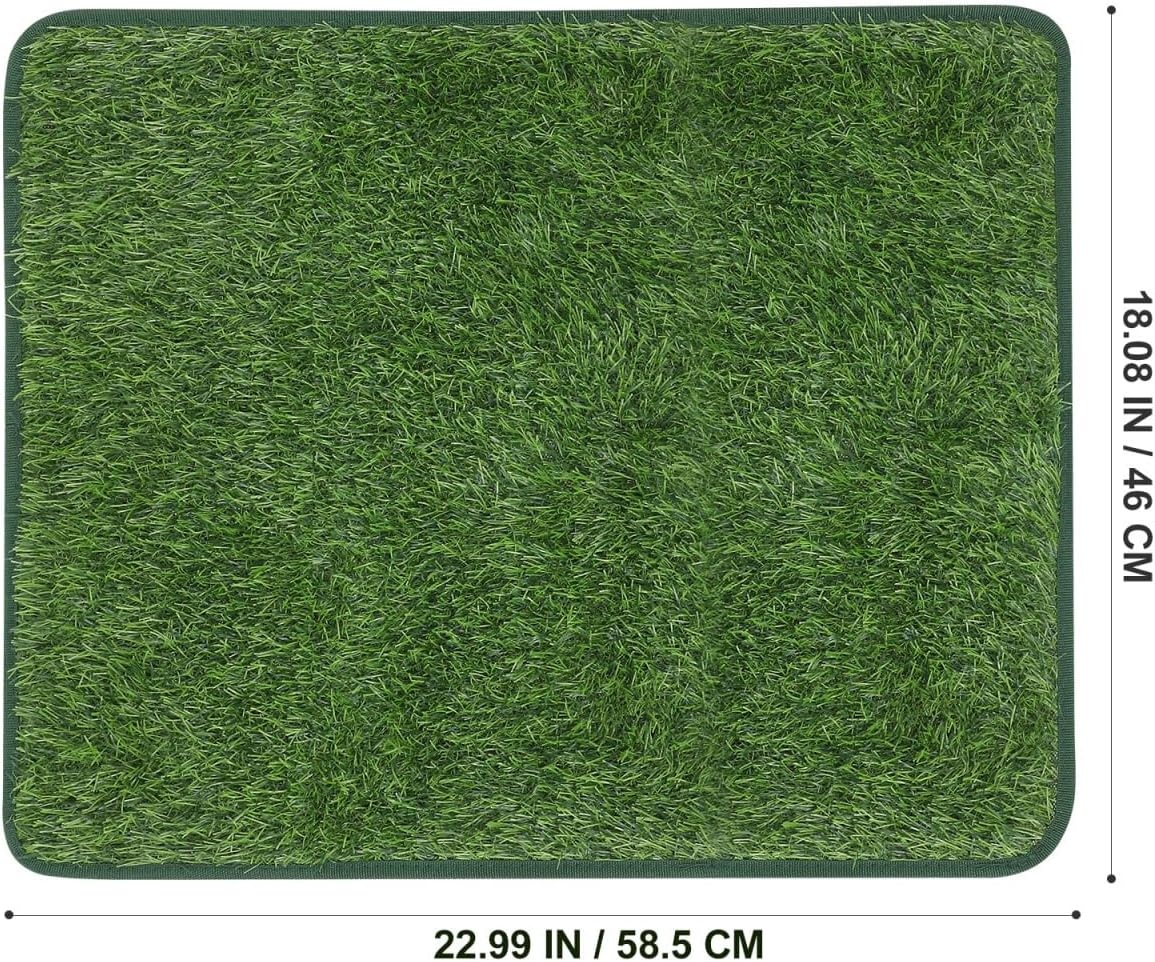 POPETPOP Reusable Dog Grass Pee Pad 23X18 Inch Artificial Lawn Mat for Indoor Outdoor Puppy Training Small Pets