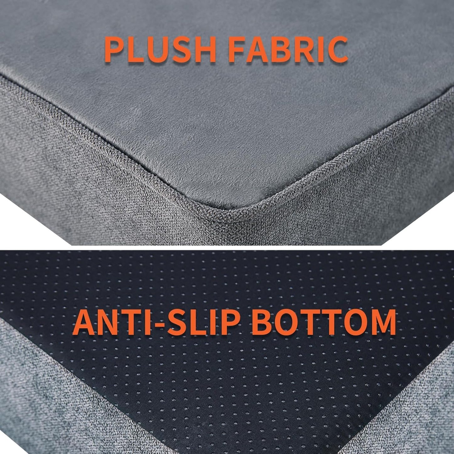 Dog Bed Mat for Large Dogs, Orthopedic Gel Memory Foam, Waterproof, Removable Cover, 35x22x3 inches, Grey