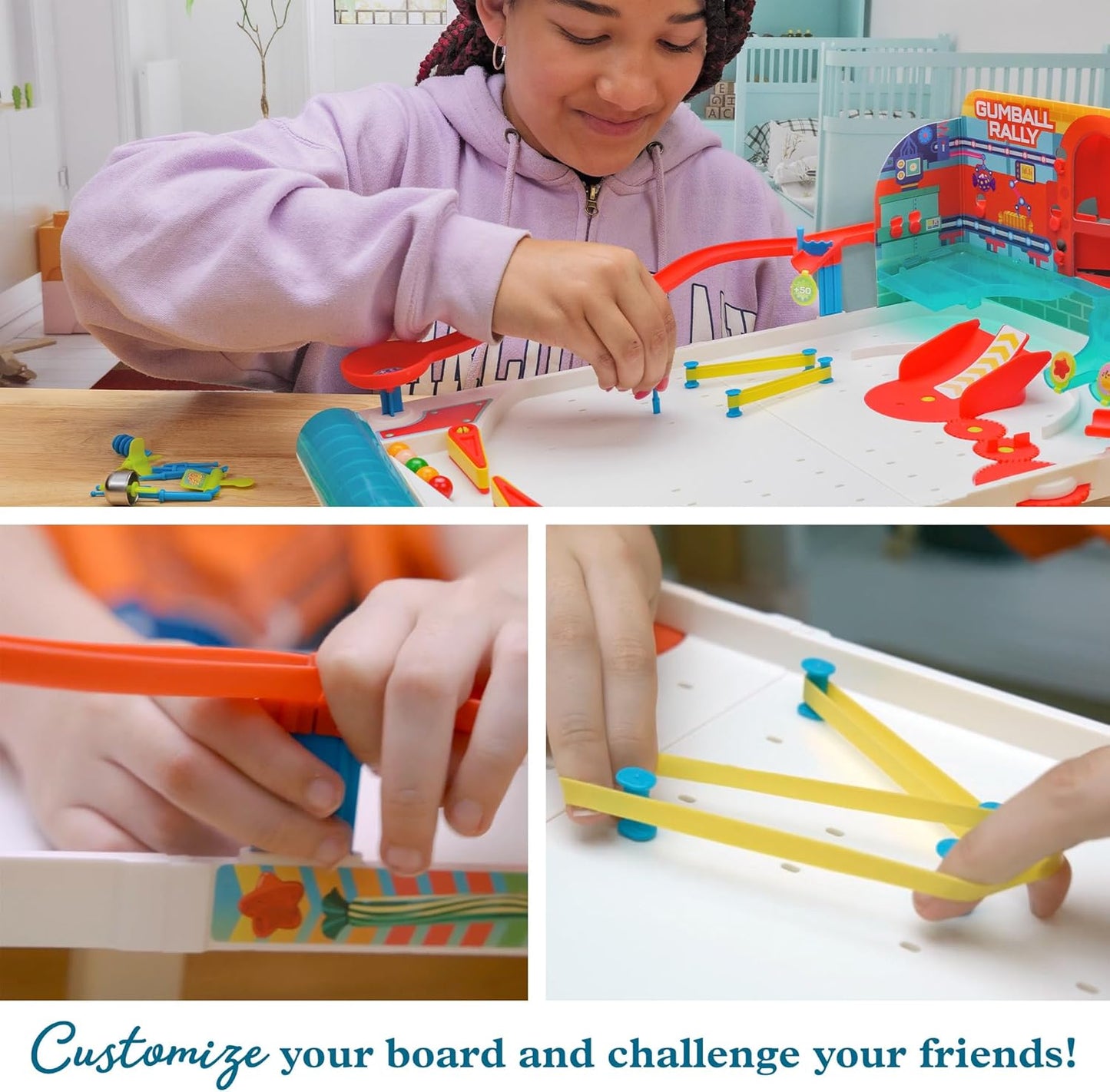 Thames & Kosmos Pinball Machine Maker STEM Experiment Kit Toy of the Year Finalist, Gumball Rally l Explore Physics, Force, Motion, Gravity, Simple Machines