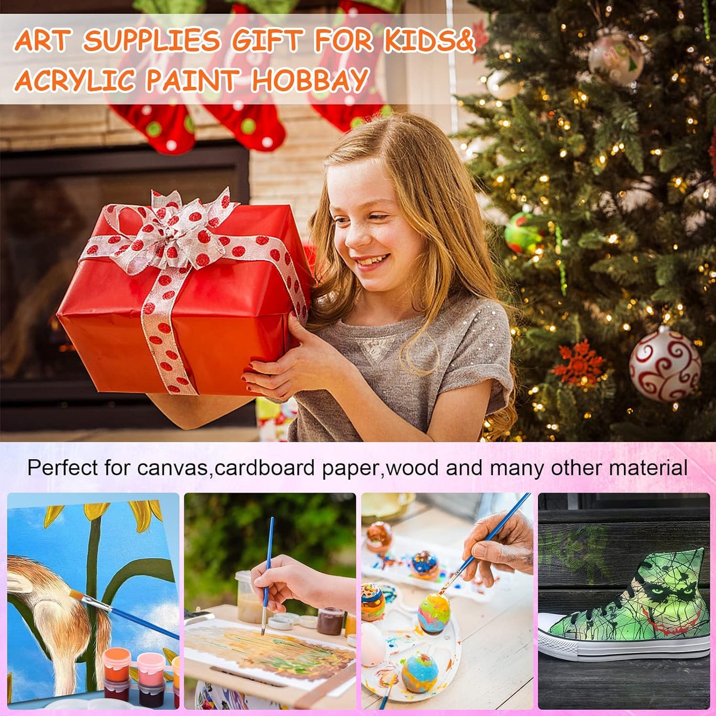 10 Pack Mini Acrylic Paint Set,12 Colors Acrylic Paints Strips for Kids&Adults Craft Paint,140 PCS Kids Painting Kit Container Strips Storage, Perfect for Home Birthday Classroom Party Favors……