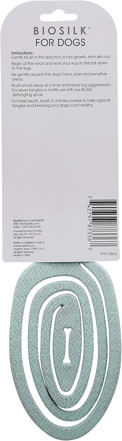 BioSilk for Pets Eco Friendly Detangling Pin Brush for Dogs, Gentle Dog Grooming Brush Designed to Help Remove Knots and Tangles and Support Healthy Coats for All Dogs