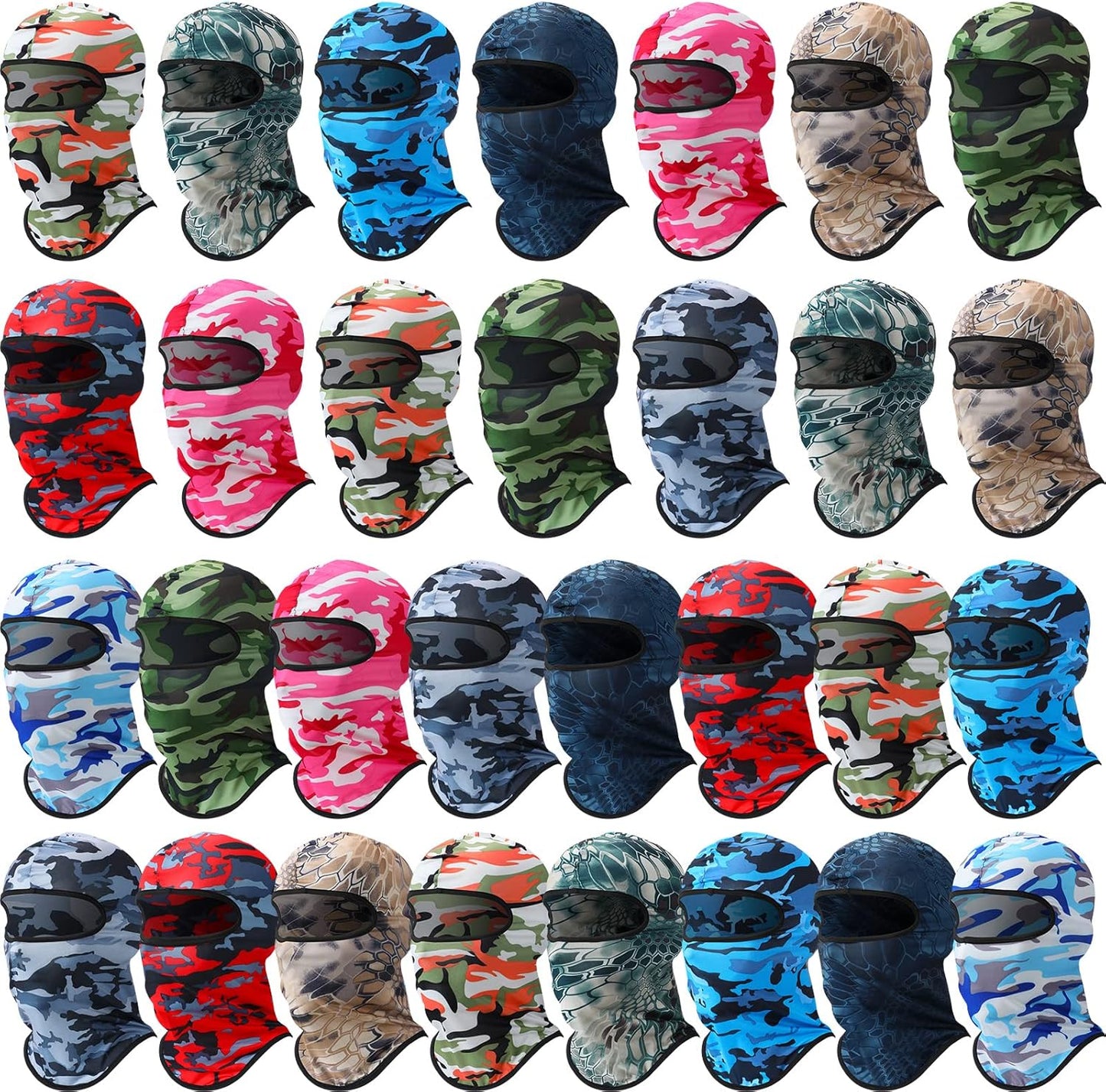 30 Pcs Balaclava Ski Face Mask Full Face Cover Mask UV Protection Cooling Neck Gaiter Summer for Men Women Winter Outdoor
