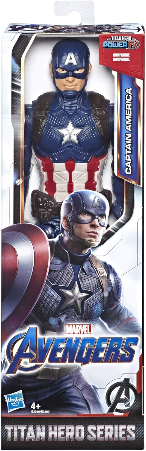 Marvel Avengers: Endgame Titan Hero Series Captain America 12"-Scale Super Hero Action Figure Toy with Titan Hero Power Fx Port