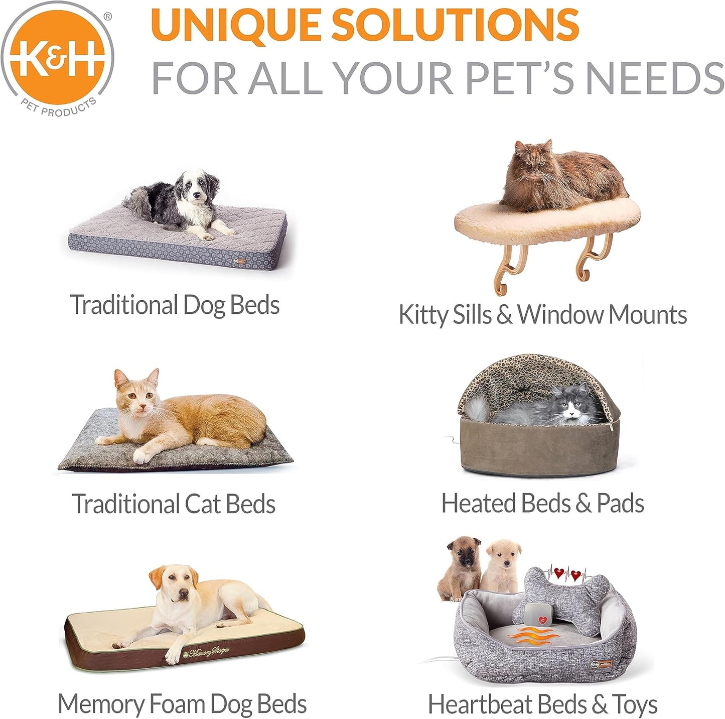 K&H Pet Products Self-Warming Hut Cat Cave Bed, Super-Soft Self-Heating Covered Cat Tent Bed, No Electric Needed to Keep Pets Warm, Also for Small Dogs, Machine Washable - Small 19 X 18in Gray