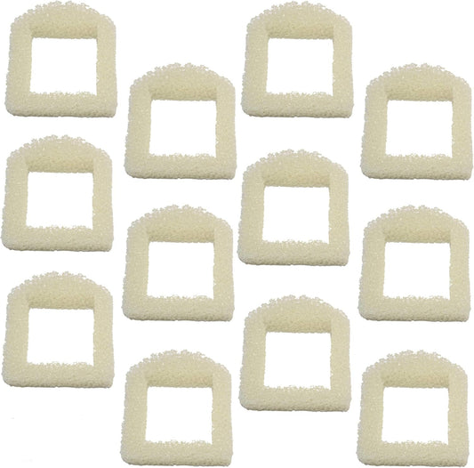 HQRP 12-Pack Foam Pre-Filter Compatible with Drinkwell Ceramic Lotus PWW00-13709 / DMLT-CER, Sedona PWW00-15417, Pagoda PWW00-13907 / PWW00-14289 Pet Fountains for Cat and Dog