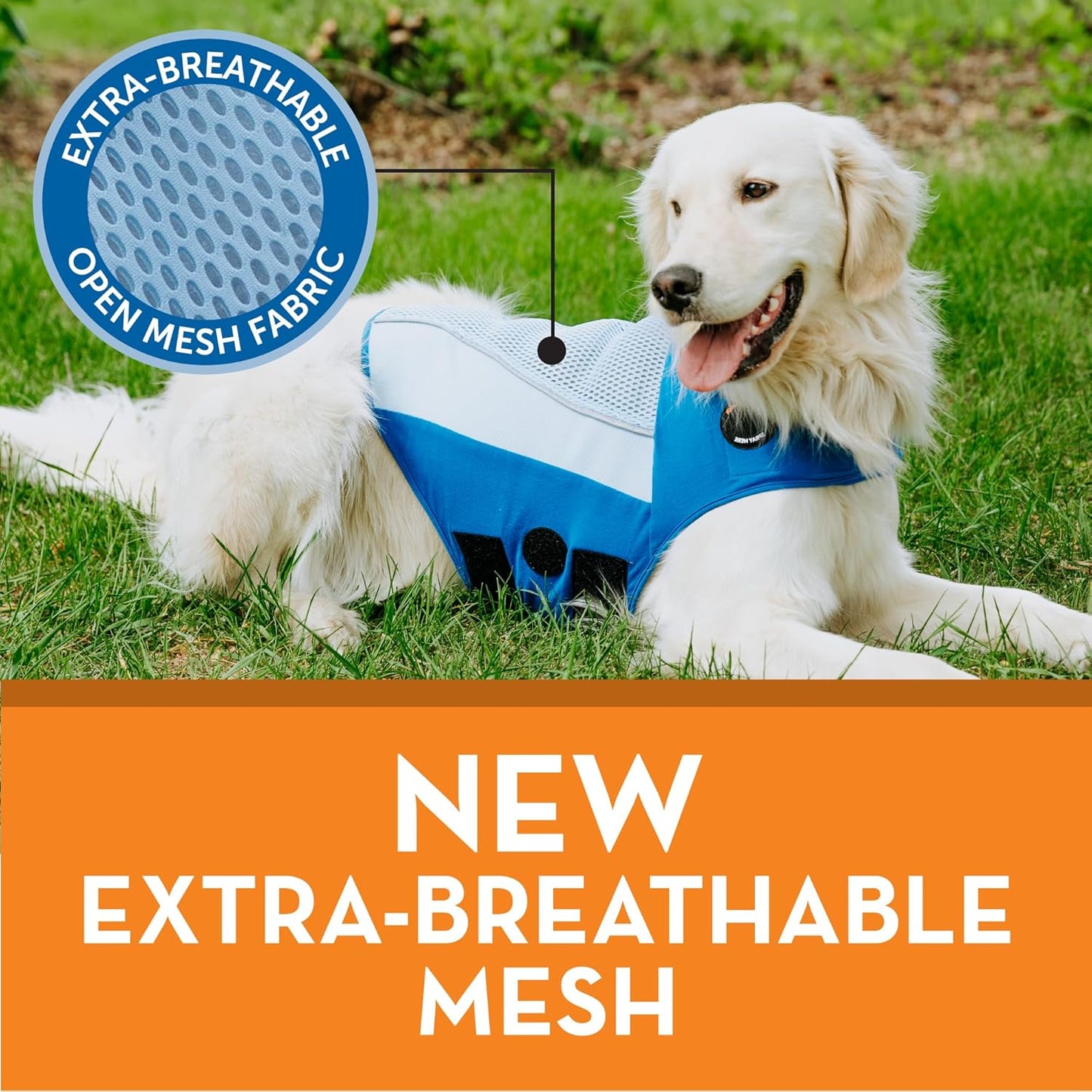 ThunderShirt Breeze for Dogs, Small, Sky Blue, Extra Breathable Mesh Fabric, Dog Anxiety Relief Vest for Every Day Stress & Calming During Thunder Storms and Fireworks