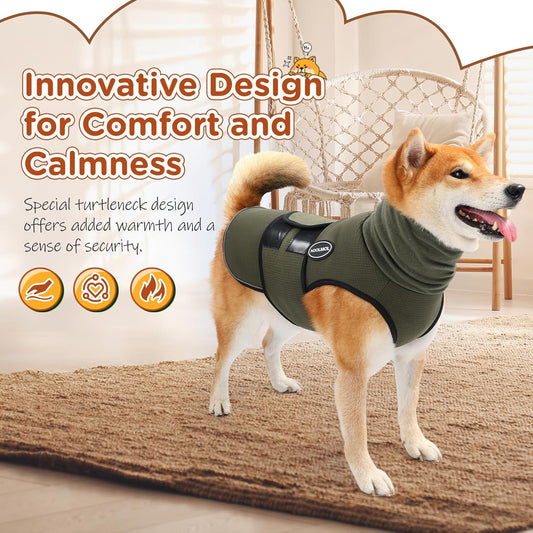 Dog Anxiety Vest and Coat, Vet Visits and Separation - Keep Pet Calm, Dog Jacket for Thunder, Fireworks, Anti Anxiety Vest for Dogs and Cat Body and Ear