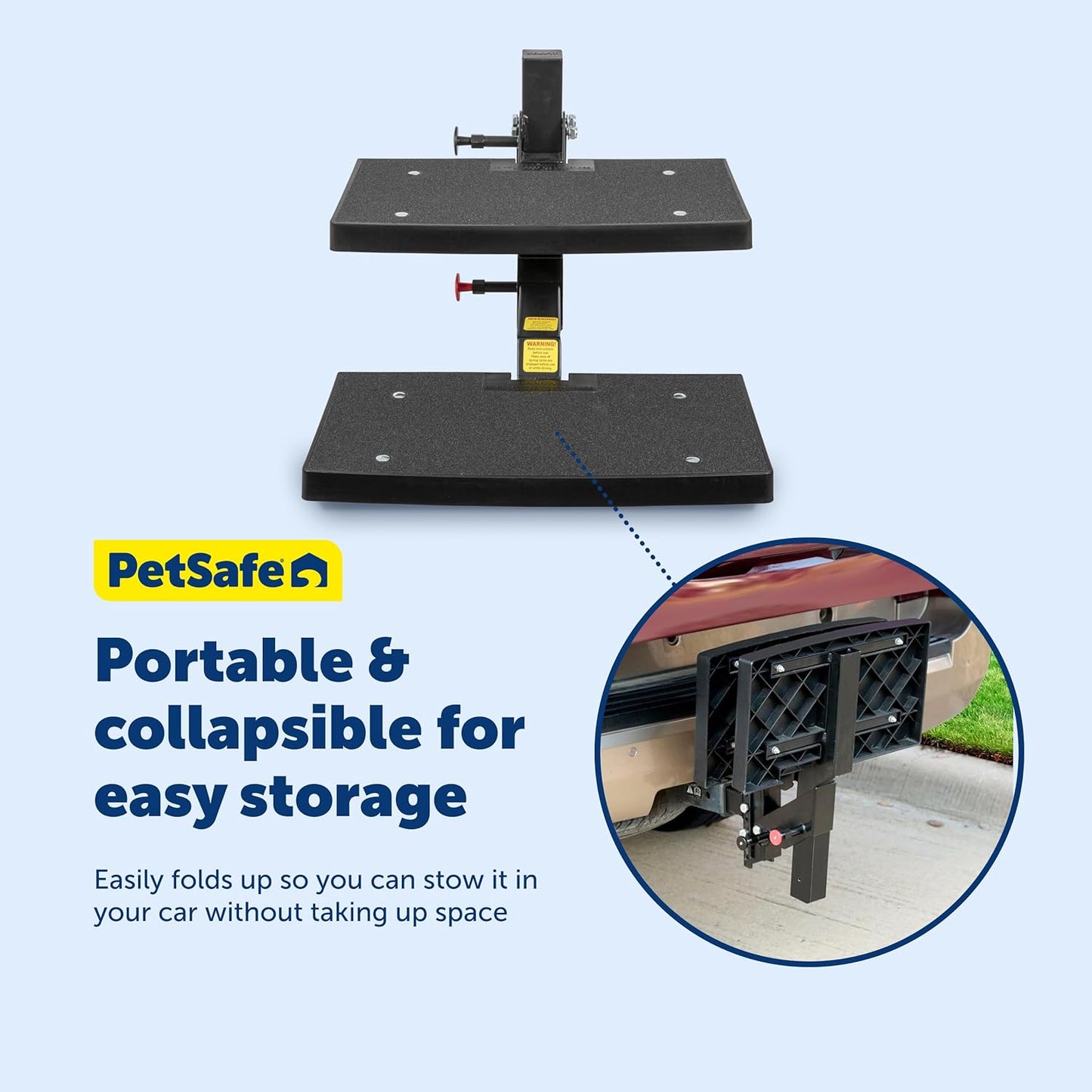 PetSafe Happy Ride PupSTEP HitchStep Dog Stairs, Folding Steps for Truck & SUV Hitches, for Medium to Large Dogs