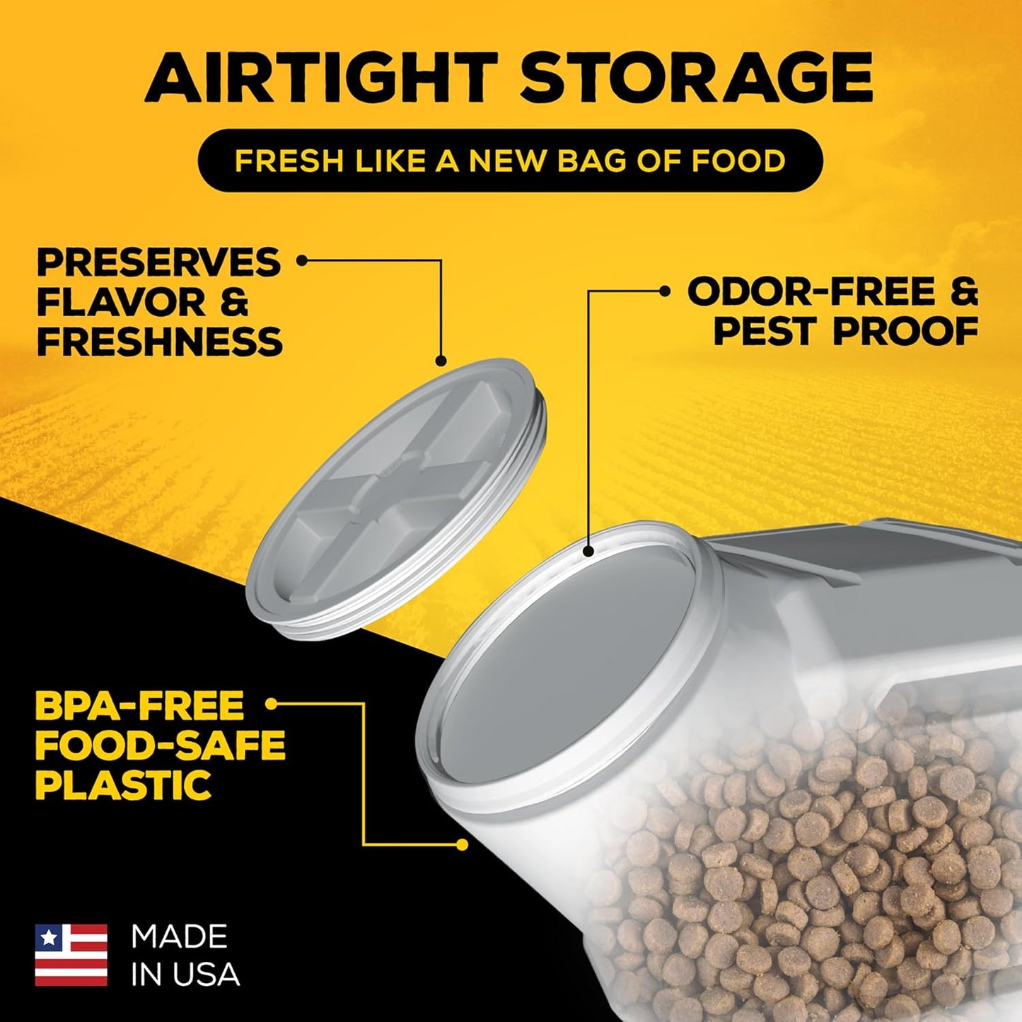 Gamma2 Vittles Vault Outback Airtight Pet Food Container, 40 Pounds