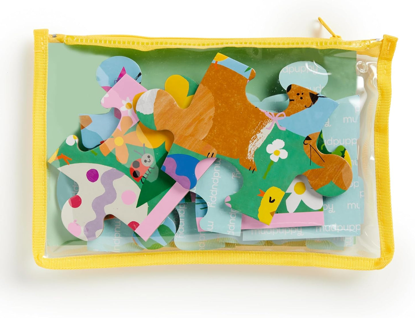 Mudpuppy Spring Bunnies – 12 Piece Puzzle with Reusable Zipper Pouch Featuring Colorful and Fun Illustrations of Spring Bunnies Perfect for Easy Storage and Travel