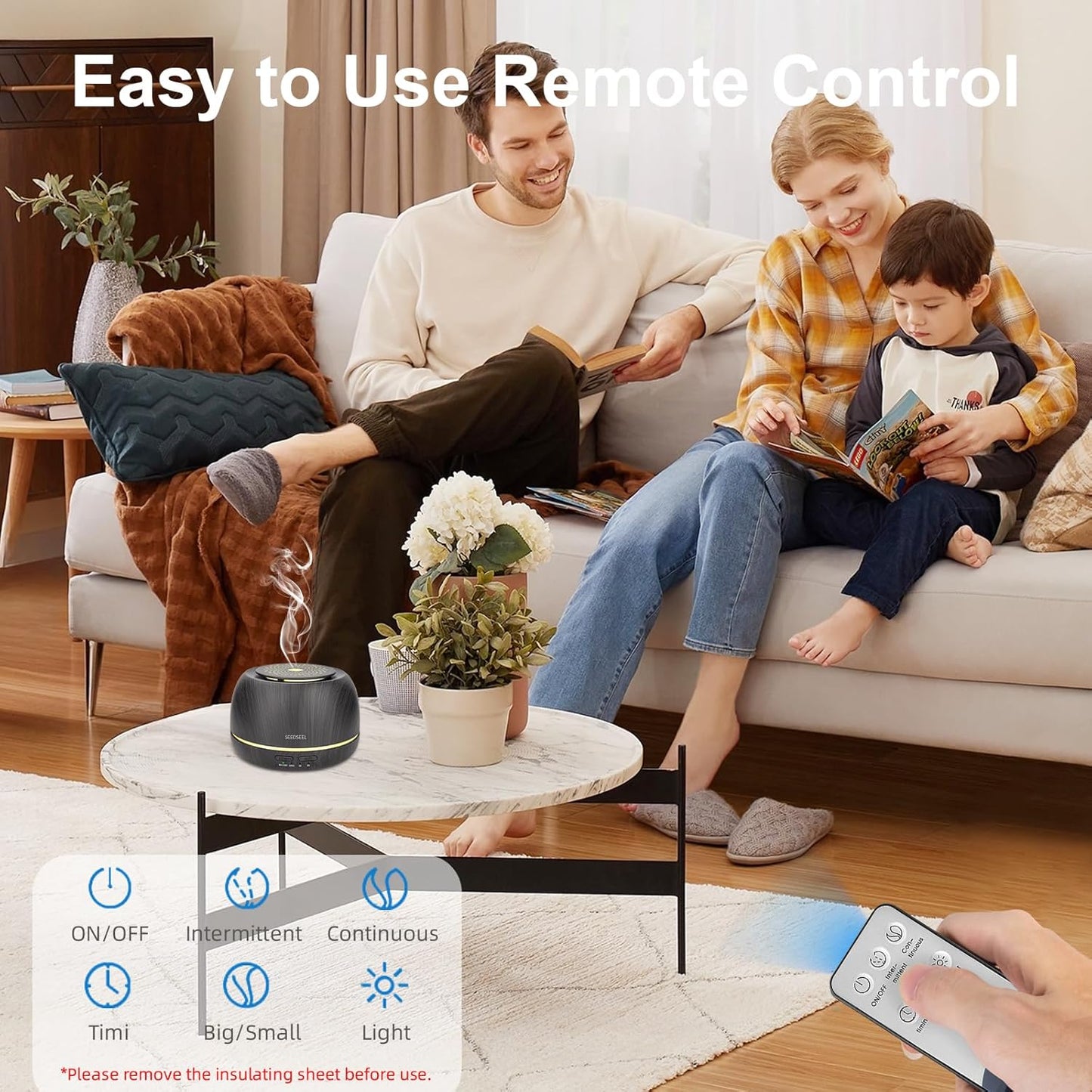 300ML Essential Oil Diffuser,Ultrasonic Aromatherapy Diffuser, 7-Color Gradient Lights, Remote Control, 8 Hours Run Time, Suitable for Home,Office