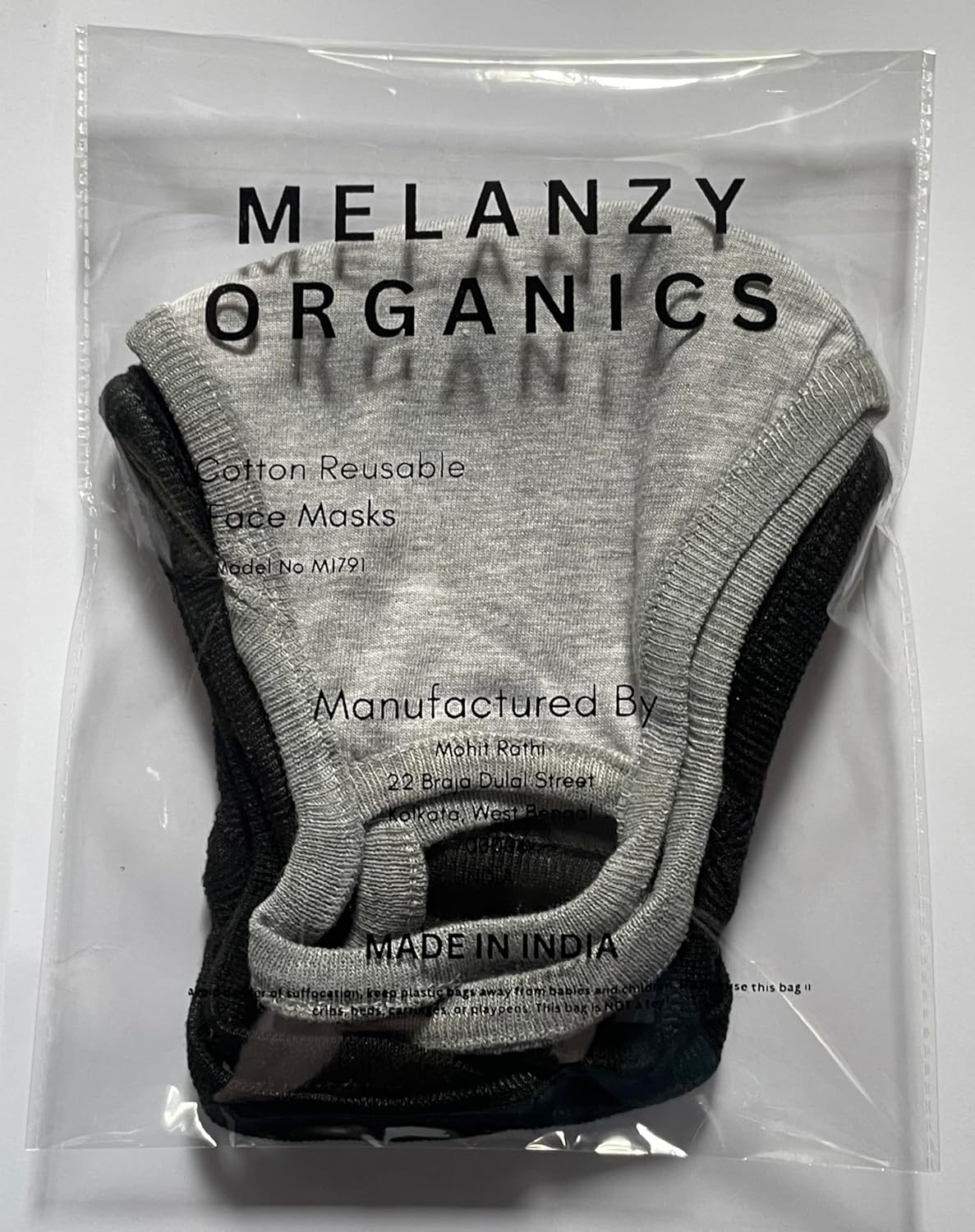 Cotton Face Masks - Made of Premium Organic Cotton, Reusable Washable Soft Cloth Face Masks 3/6 Pk